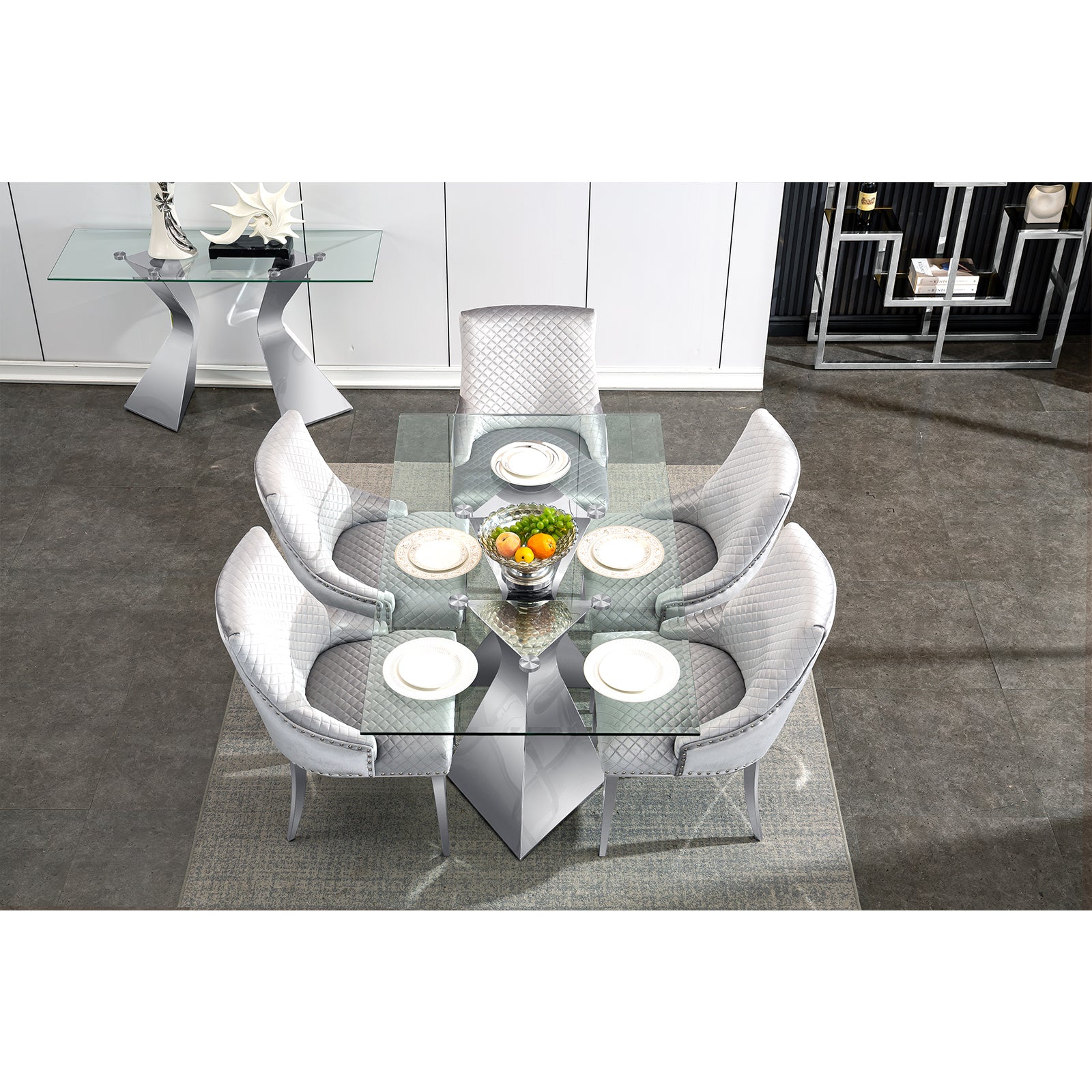 620-Set | AUZ Glass Dining room Sets for 6