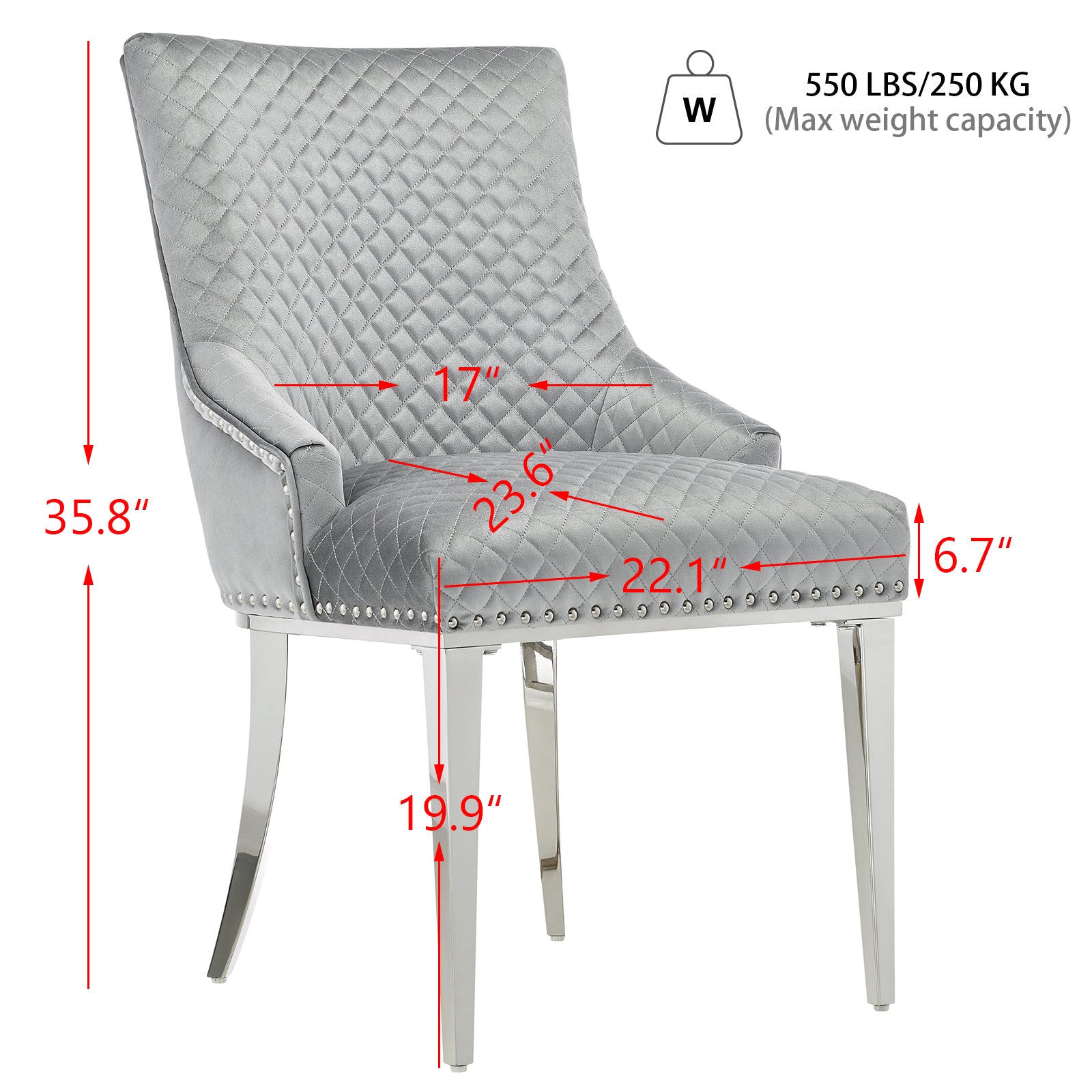 671-Set | AUZ Silver and Gray Dining room Sets for 6