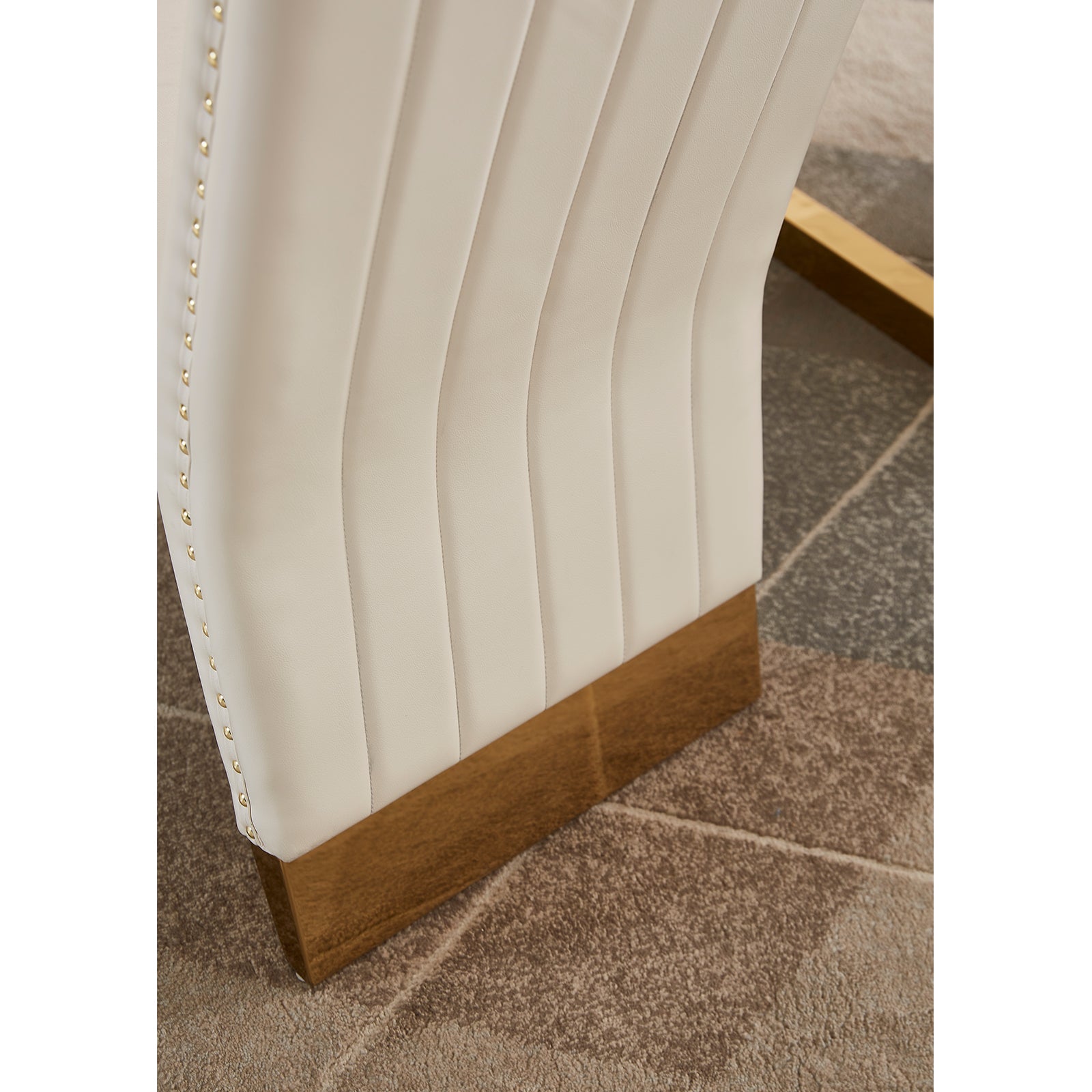 695 Set | AUZ White and gold Dining room Sets for 6