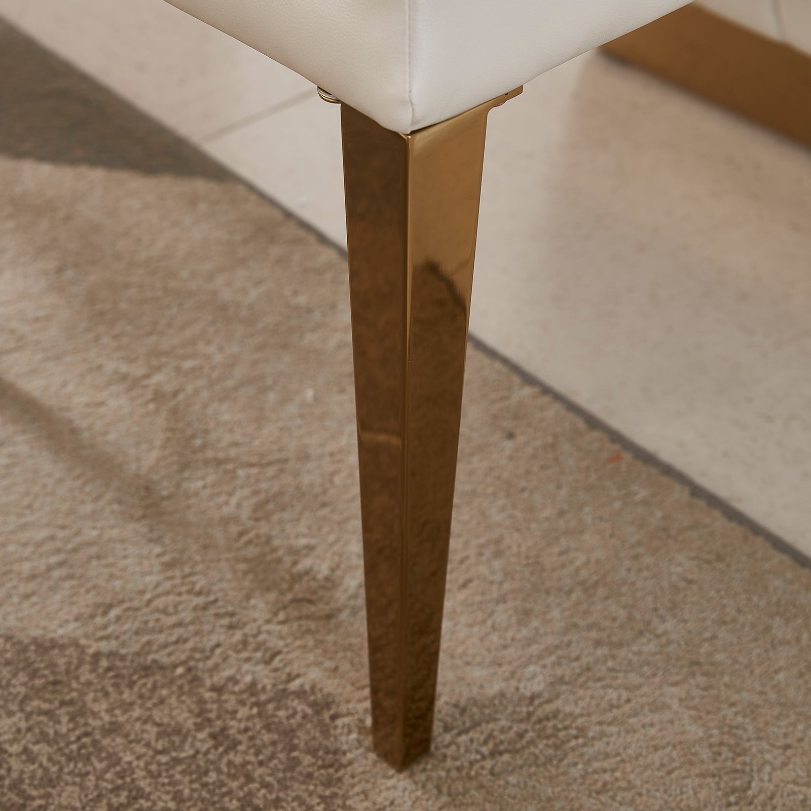 695 Set | AUZ White and gold Dining room Sets for 6