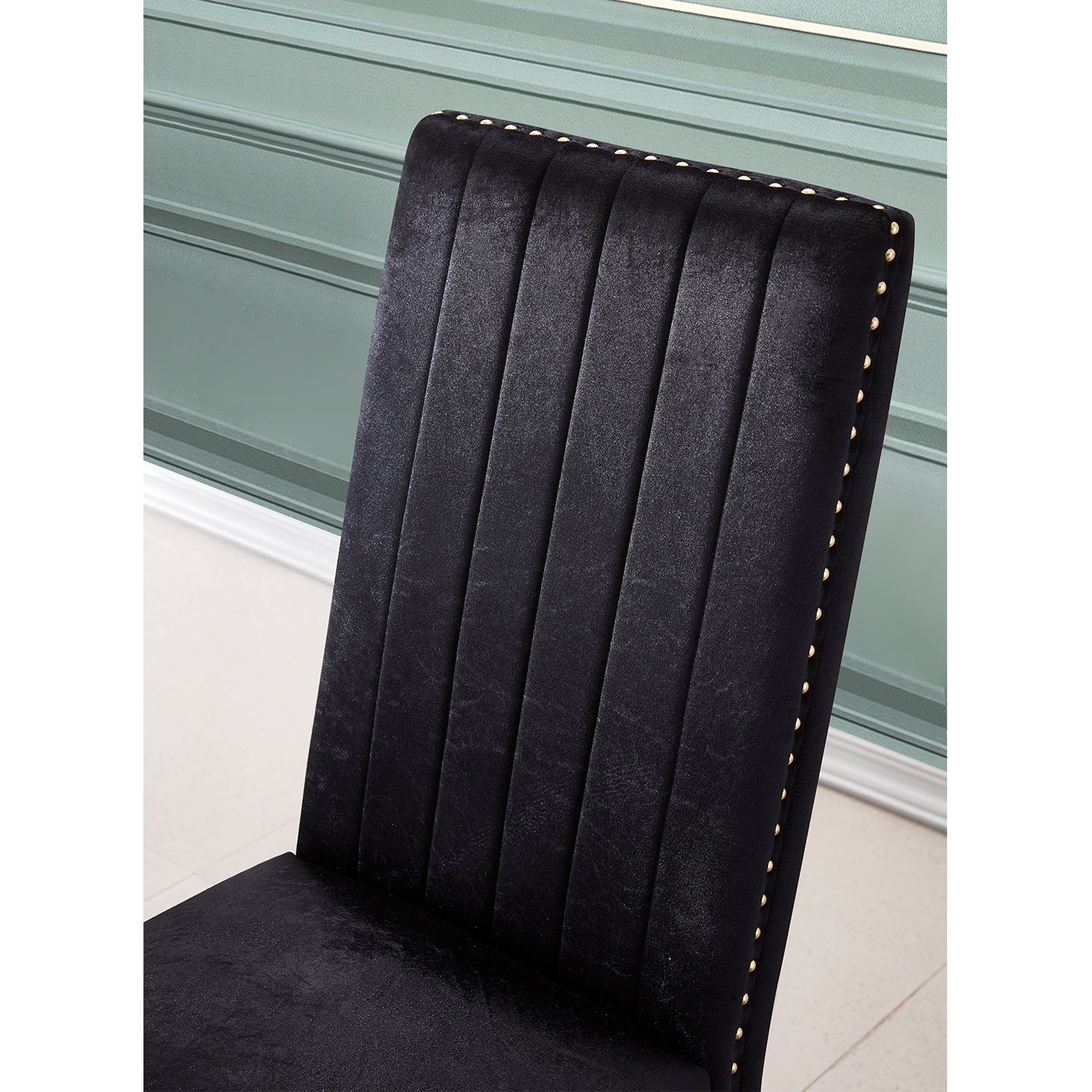 674-Set | AUZ Black and Gold Dining room Sets for 6