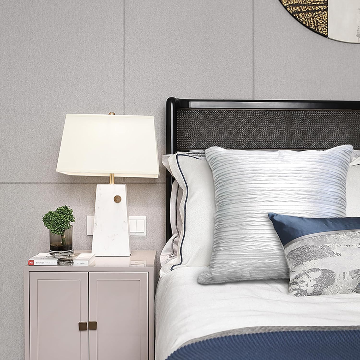 Silver Faux Leather Brushed Pillow Cover | 18''×18'' | P102