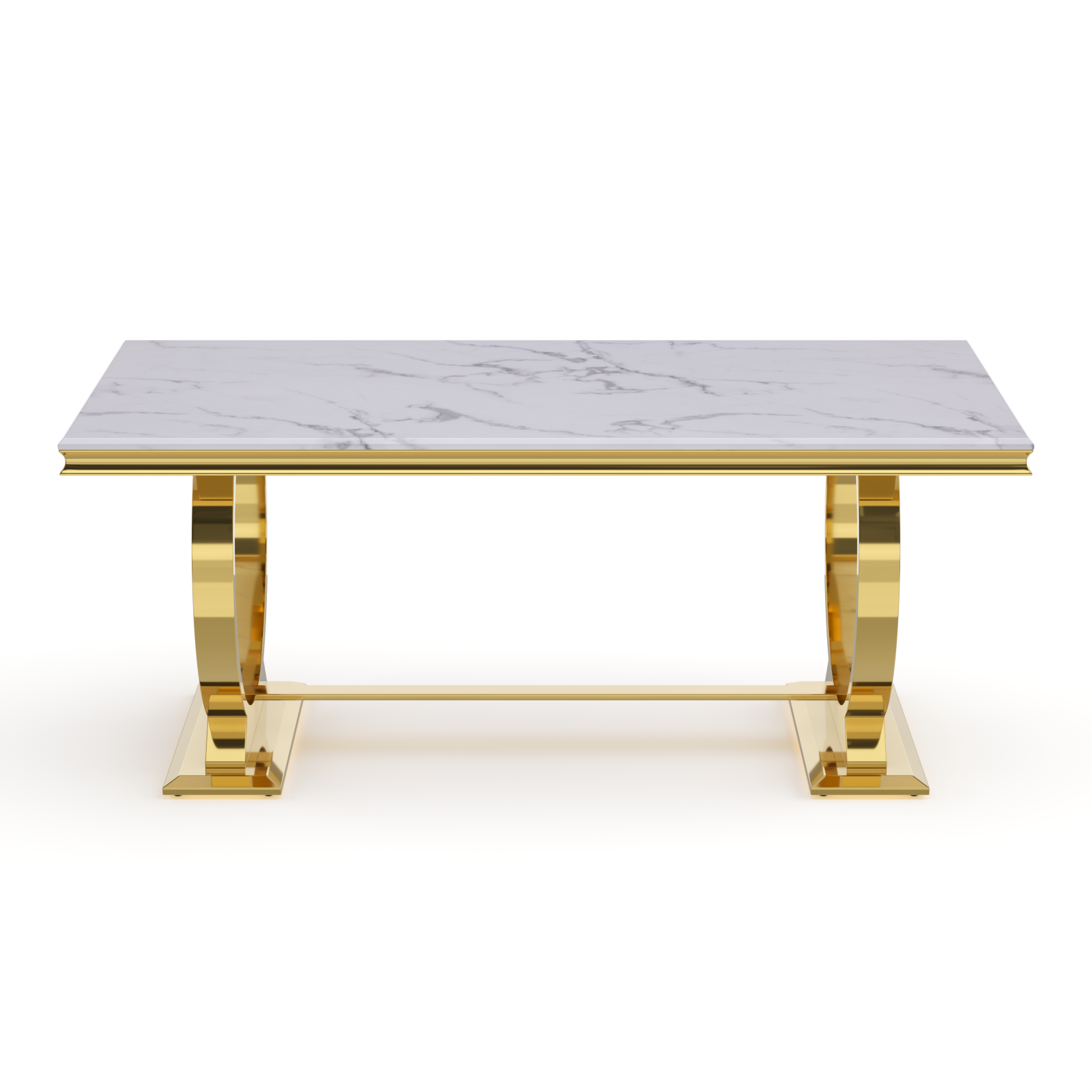 668-Set | AUZ White and gold Dining room Sets for 6