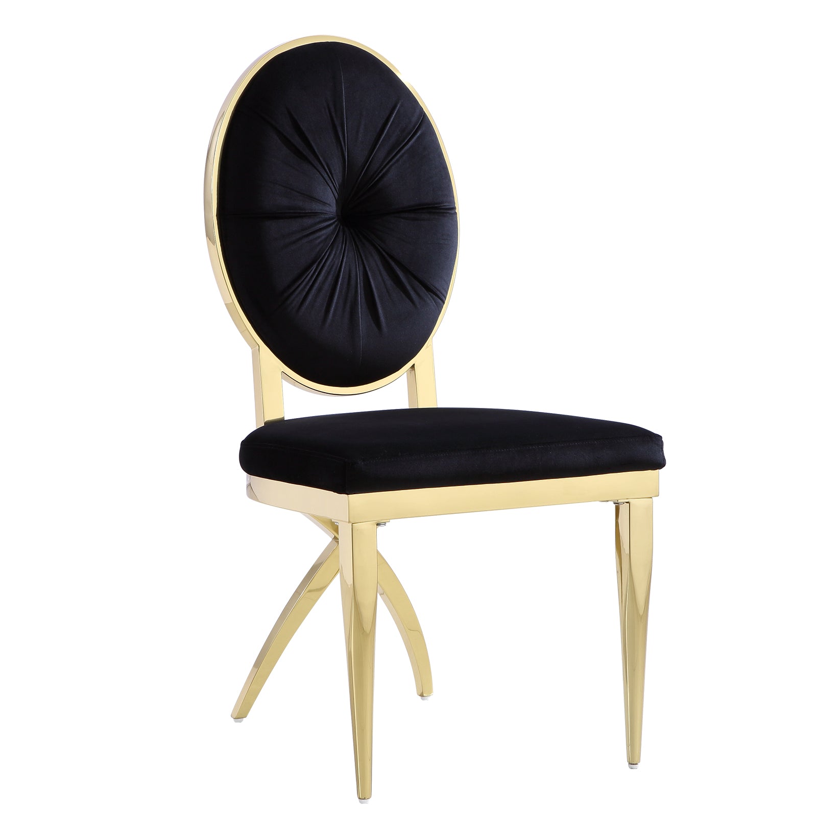 King Louis dining chairs | Black Velvet | Metal legs | C116