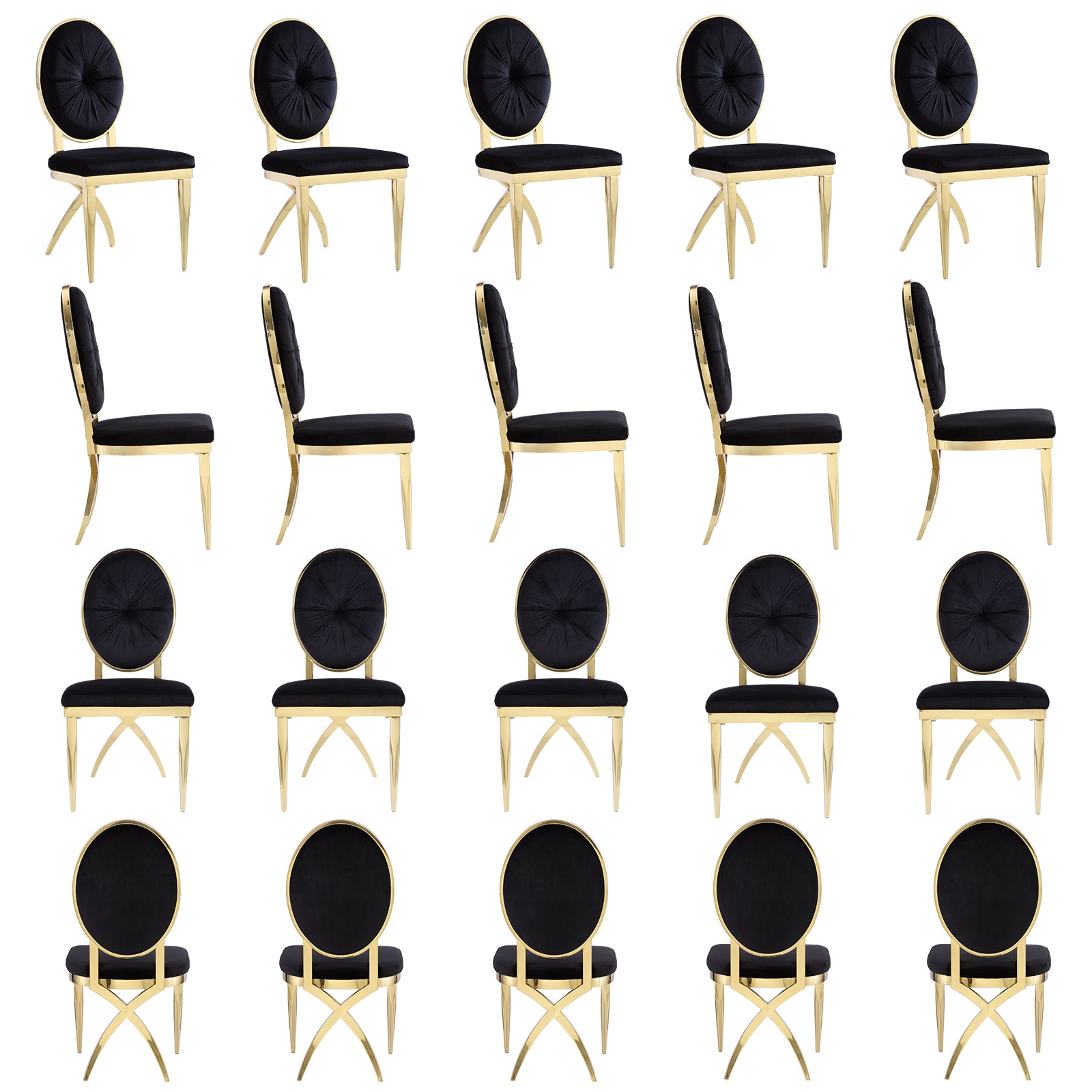 Wholesale Black King Louis dining chairs