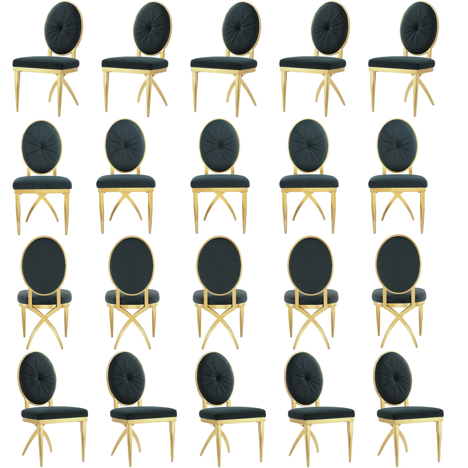 Wholesale Green King Louis dining chairs