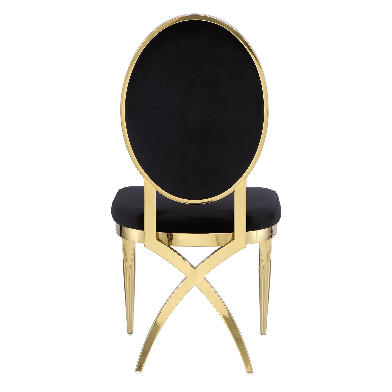 King Louis dining chairs | Black Velvet | Metal legs | C116