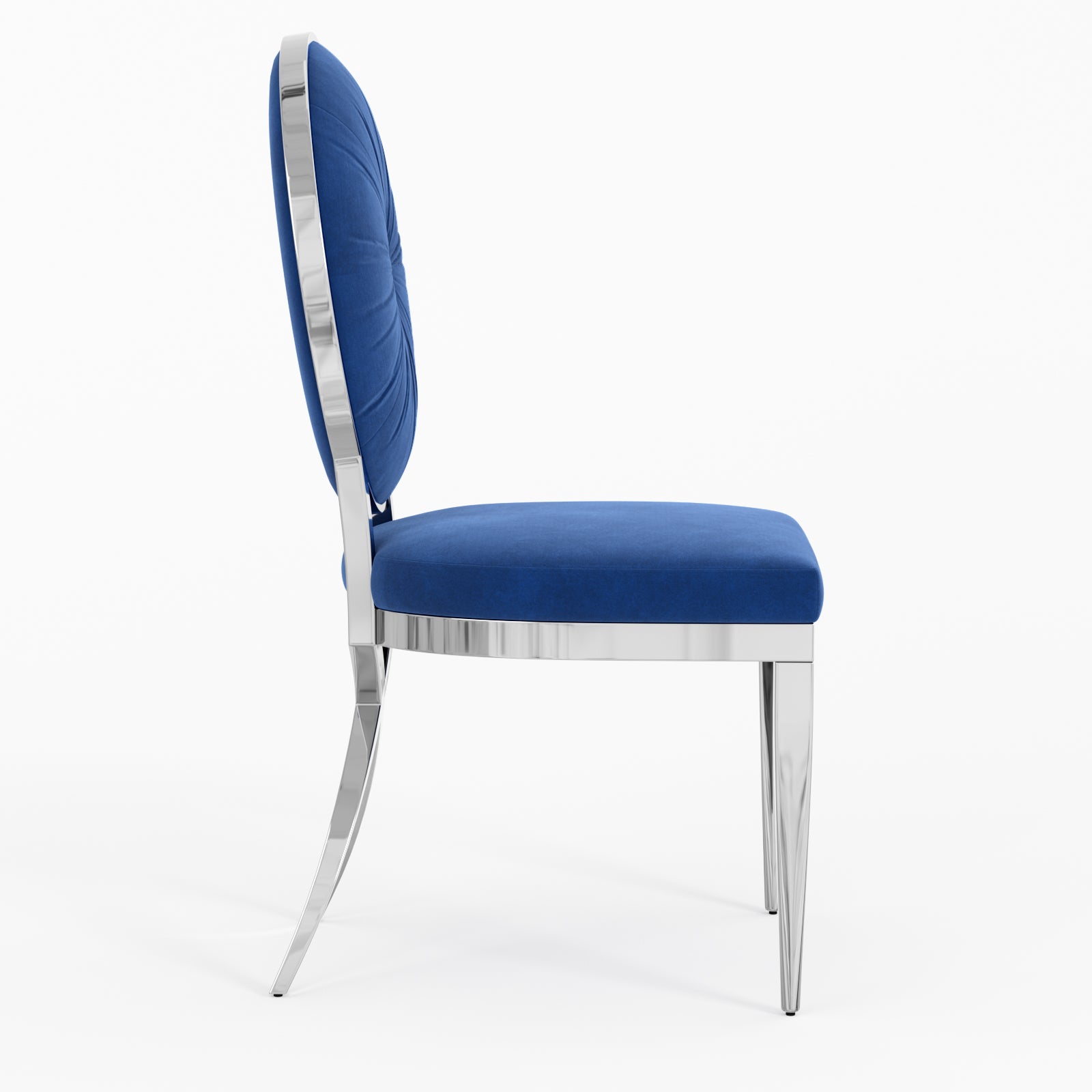 King Louis dining chairs | Blue Velvet | Metal legs | C117