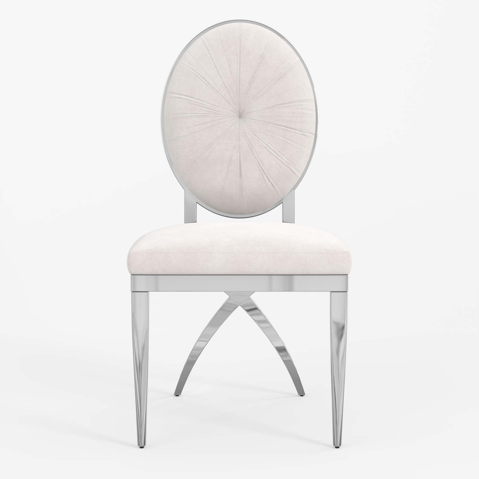 King Louis dining chairs | Beige Velvet | Metal legs | C113