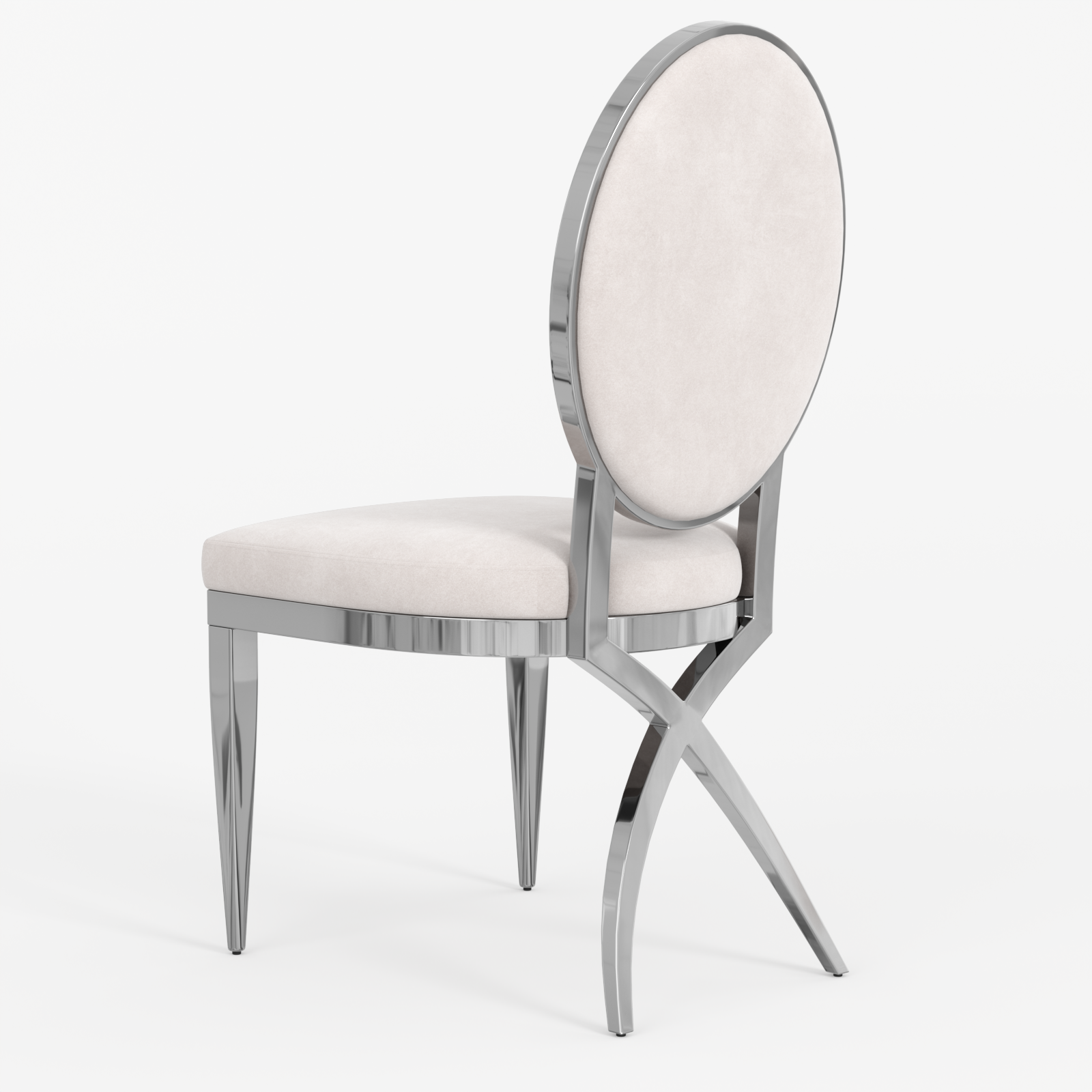 King Louis dining chairs | Beige Velvet | Metal legs | C113