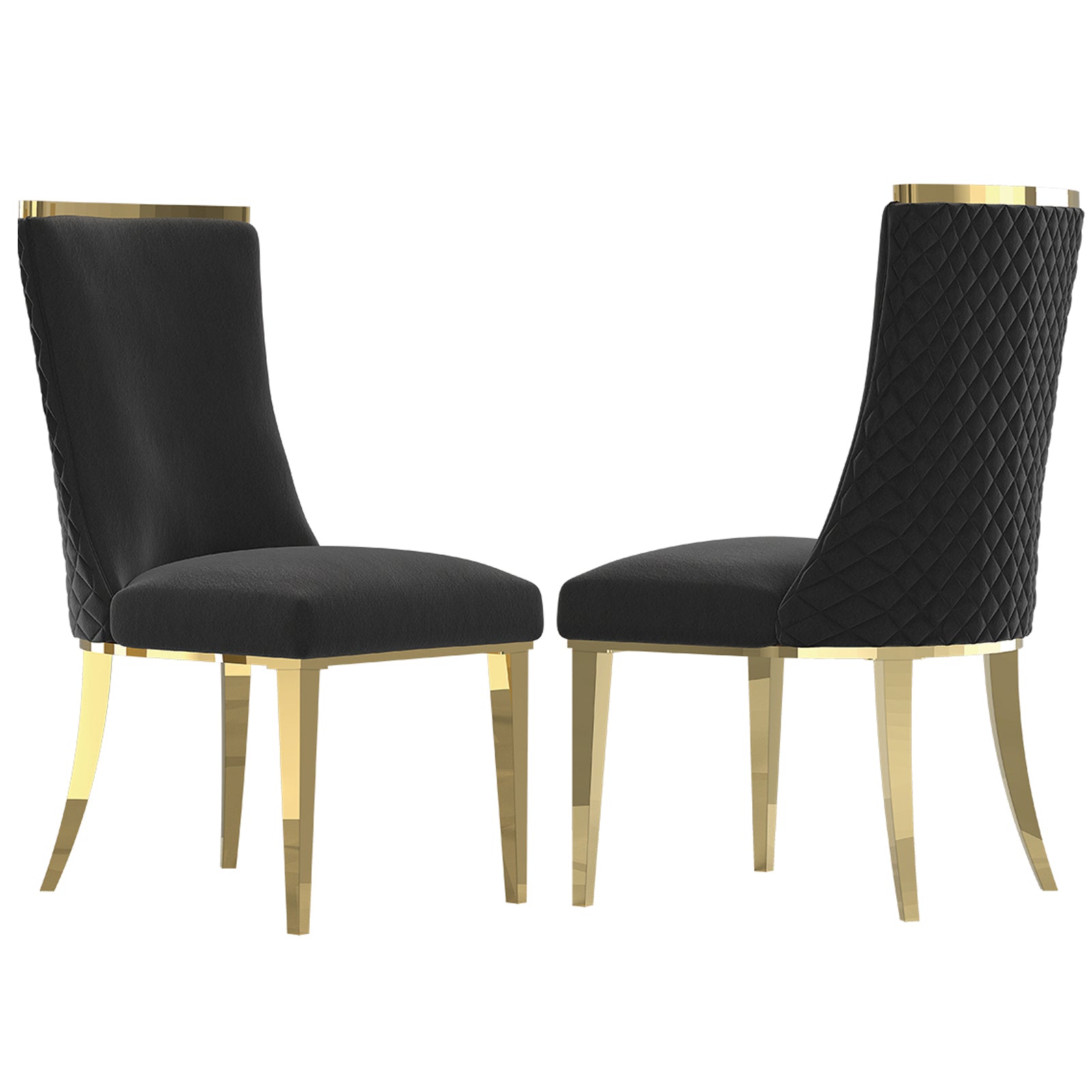 Luxury Black Velvet Dining Chairs AUZ furnitures