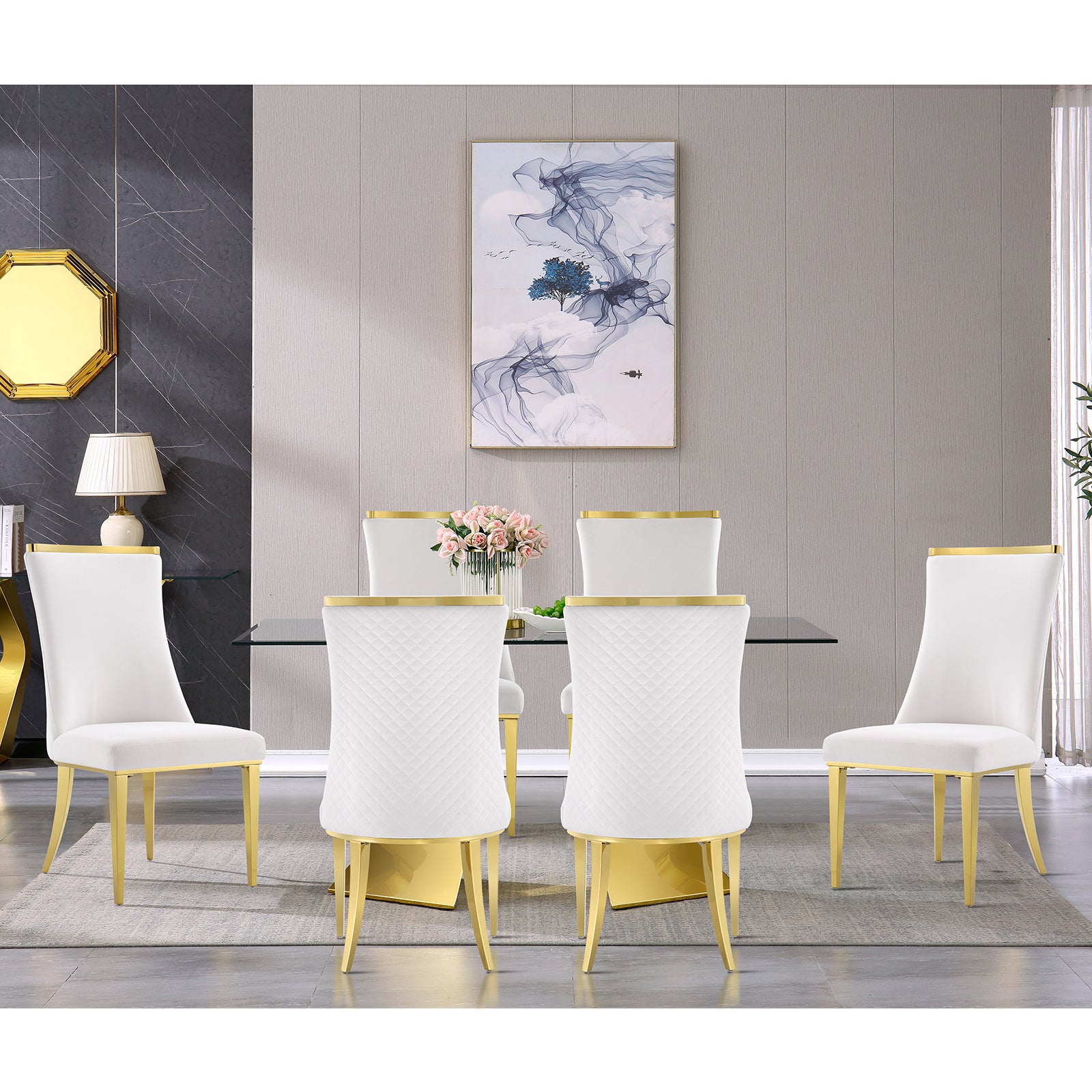 670-Set | AUZ Glass Dining room Sets for 6