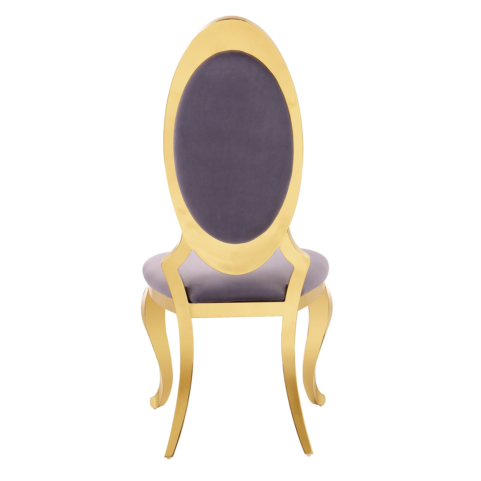 King Louis Chairs | Gray Velvet | Oval Back | C112
