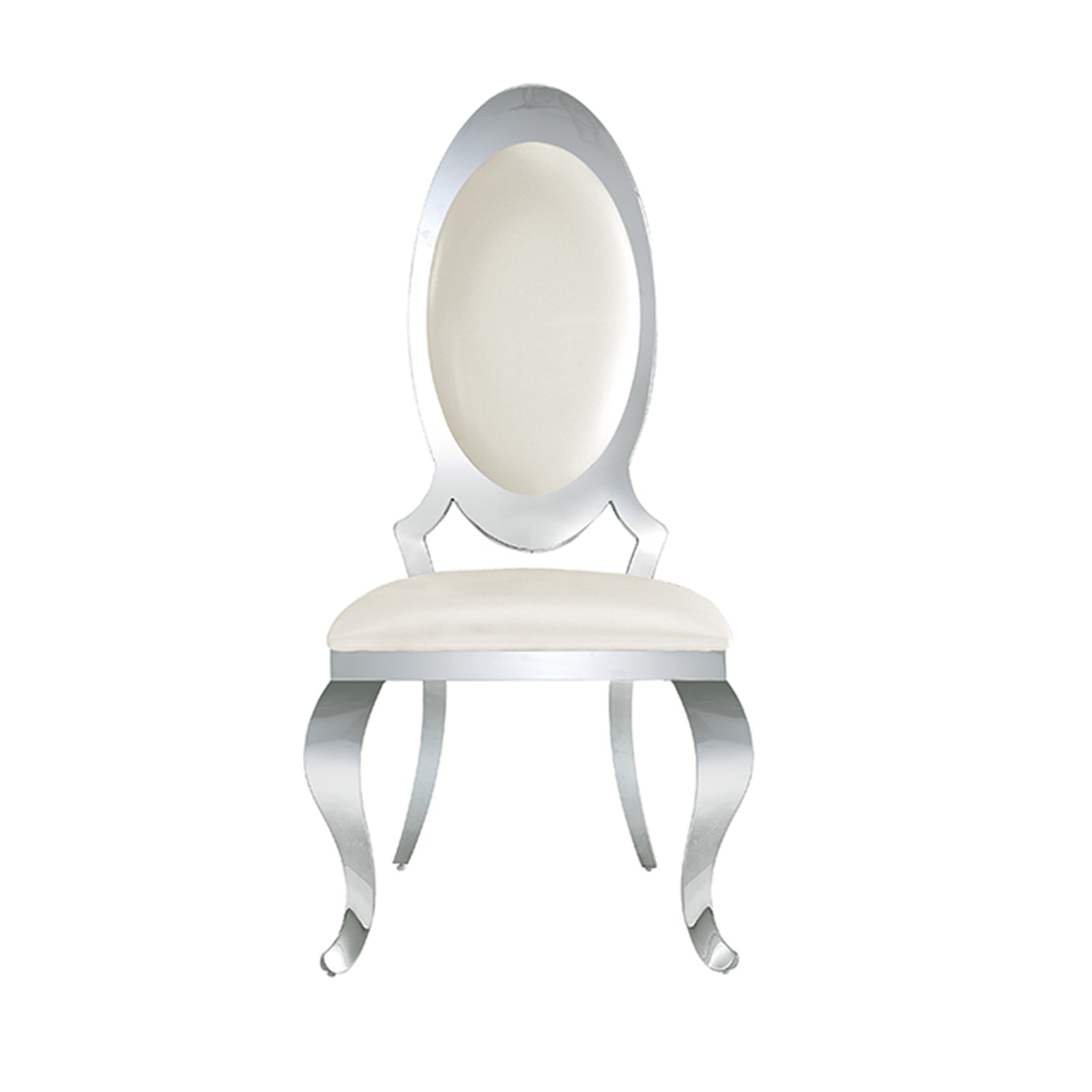 King Louis Chairs | White leather | Oval Back | C111