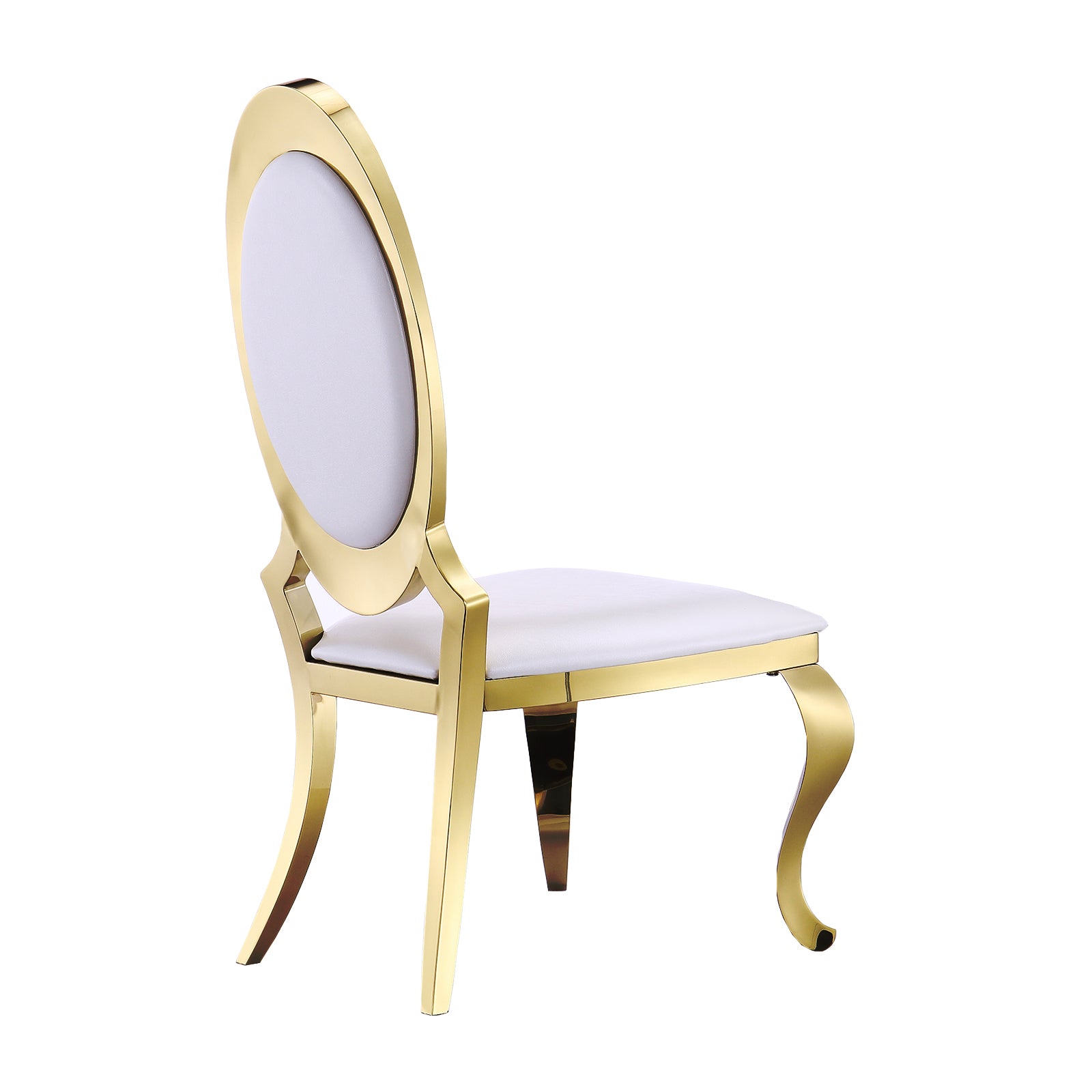 King Louis Chairs | White leather | Oval Back | C109