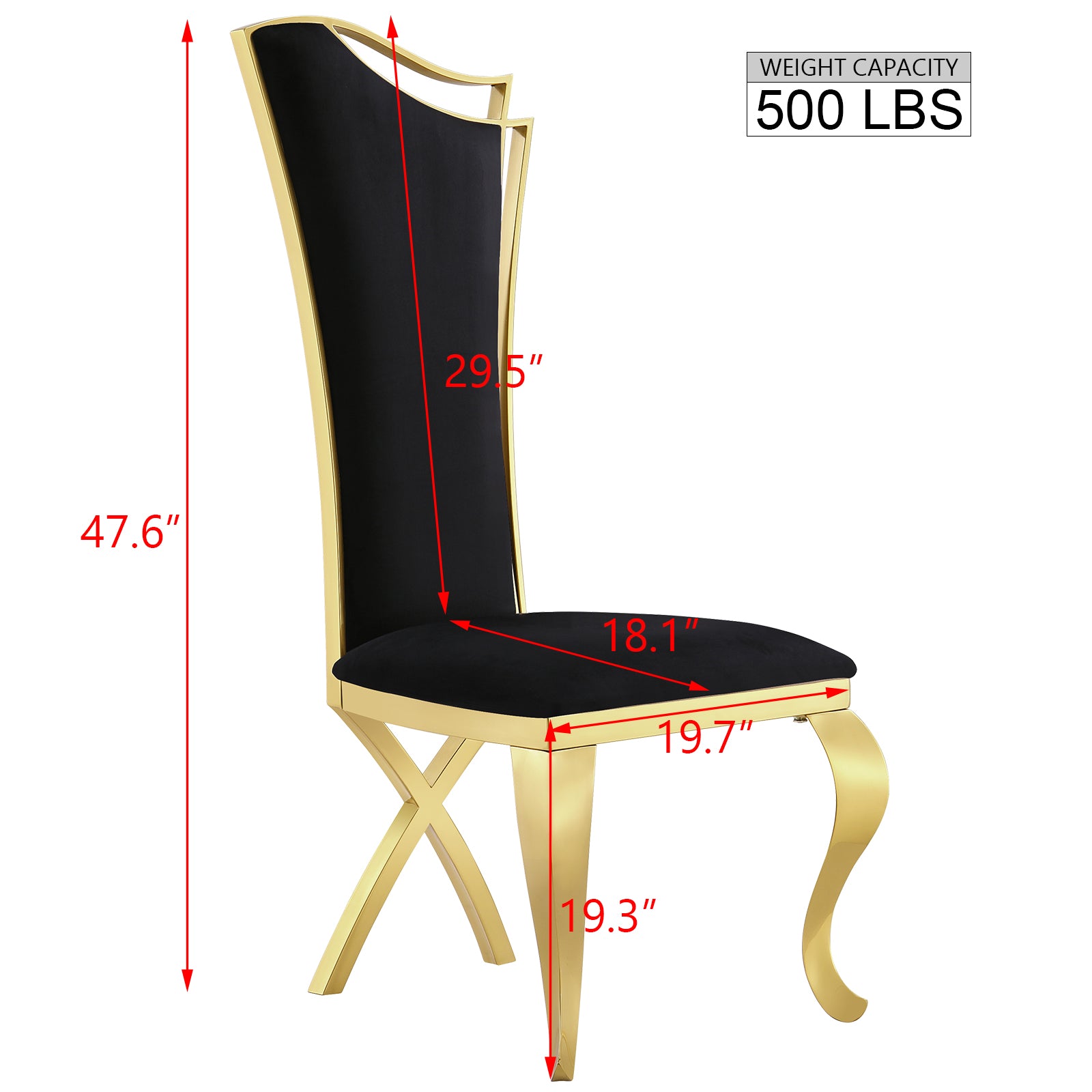 Wholesale Modern Black velvet dining chairs