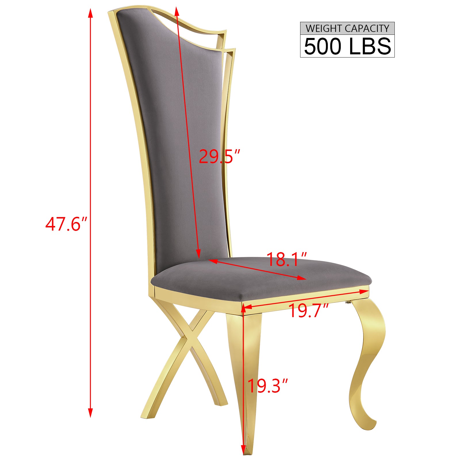 Wholesale Modern Gray velvet dining chairs