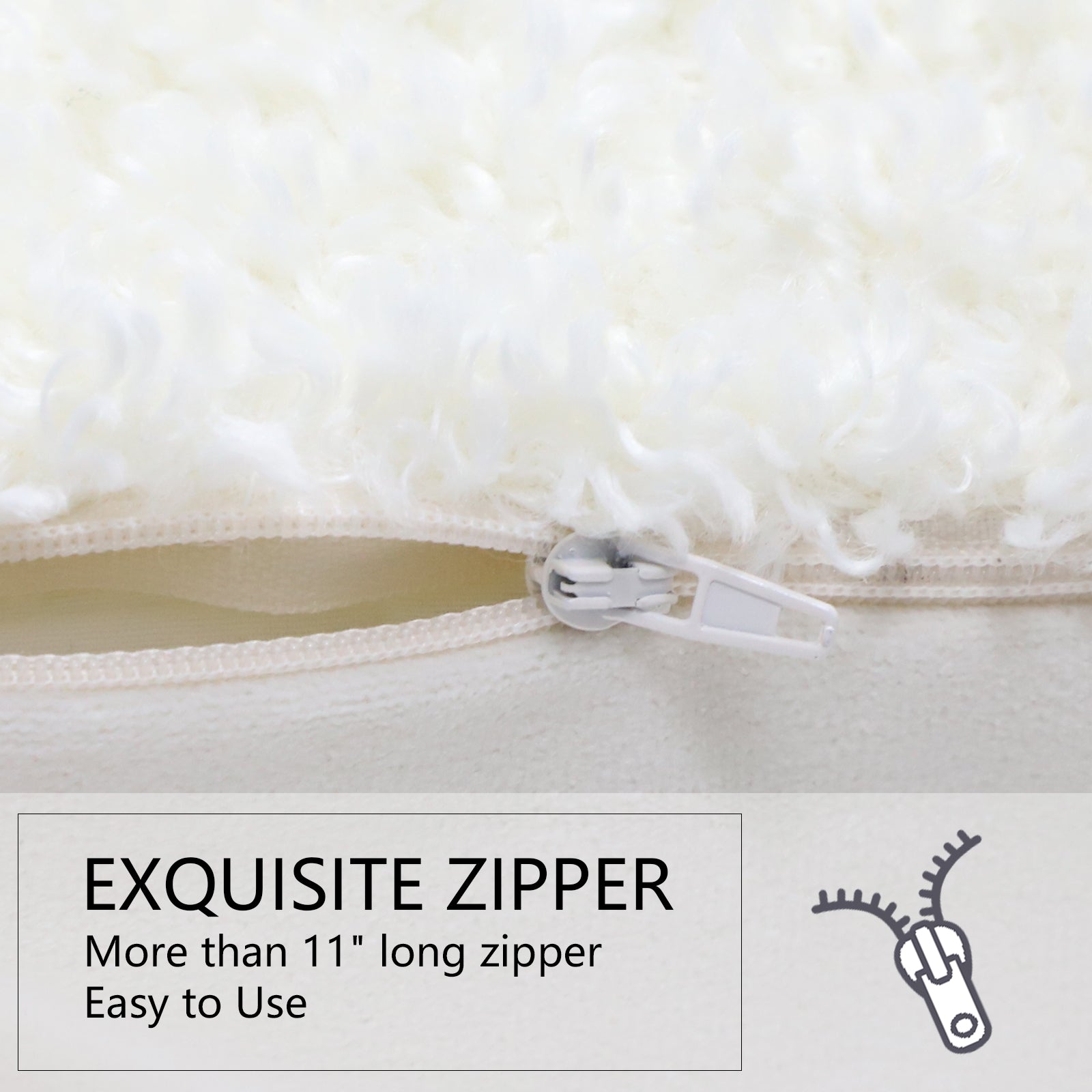 White Velvet Throw Pillow Covers | 18''×18'' | P104