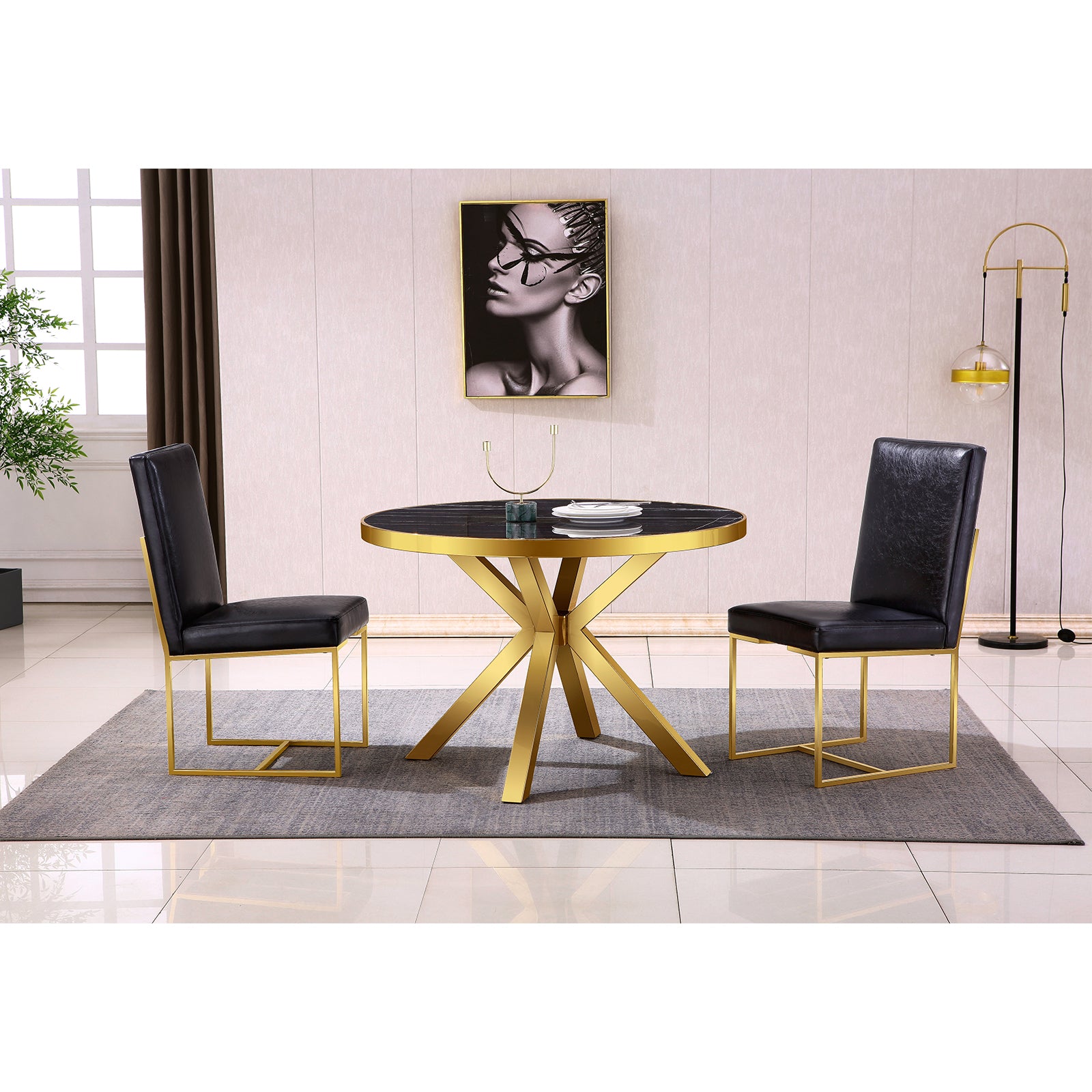 664-Set | AUZ Round Dining room Sets for 4