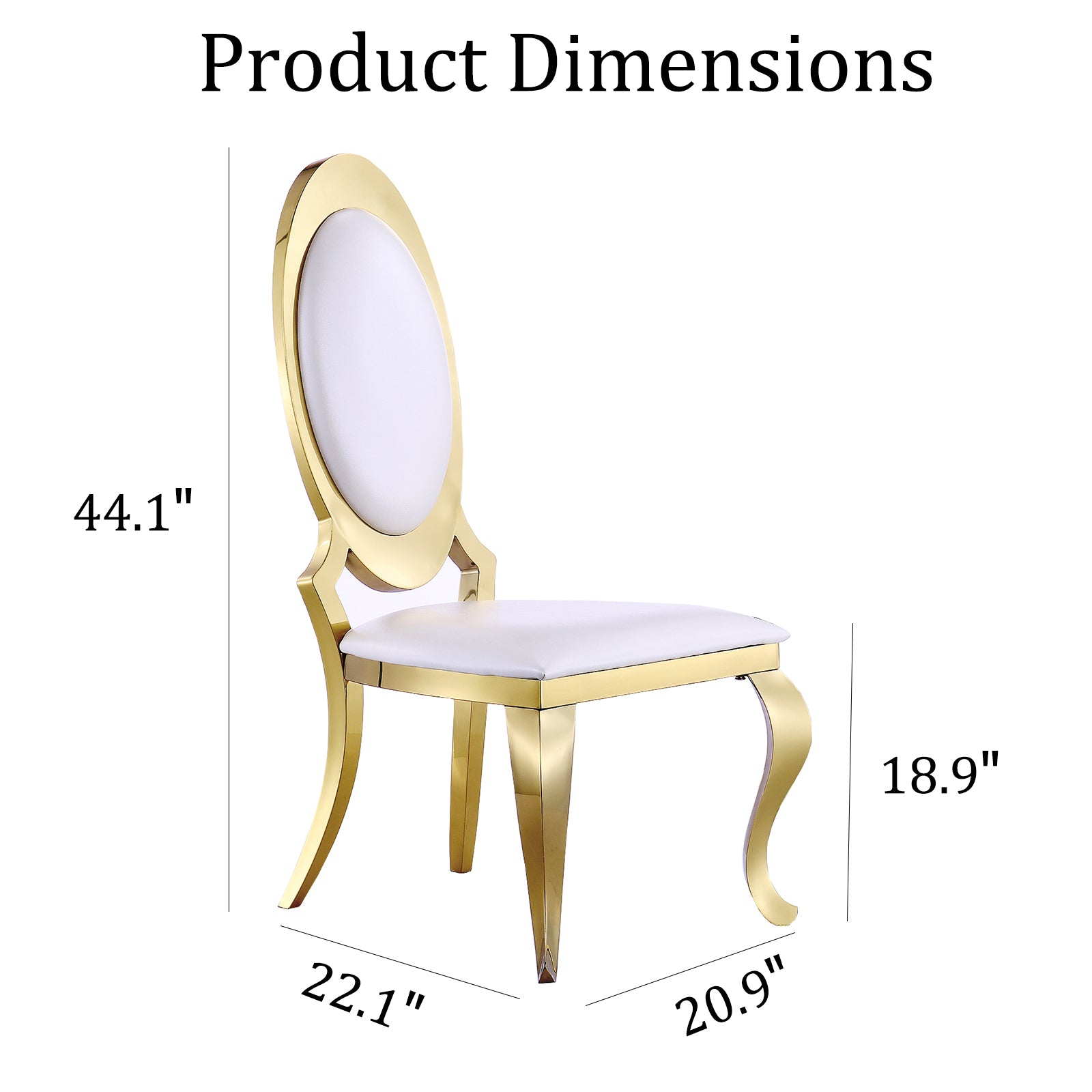 703 Set | AUZ White and Gold Dining room Sets for 6