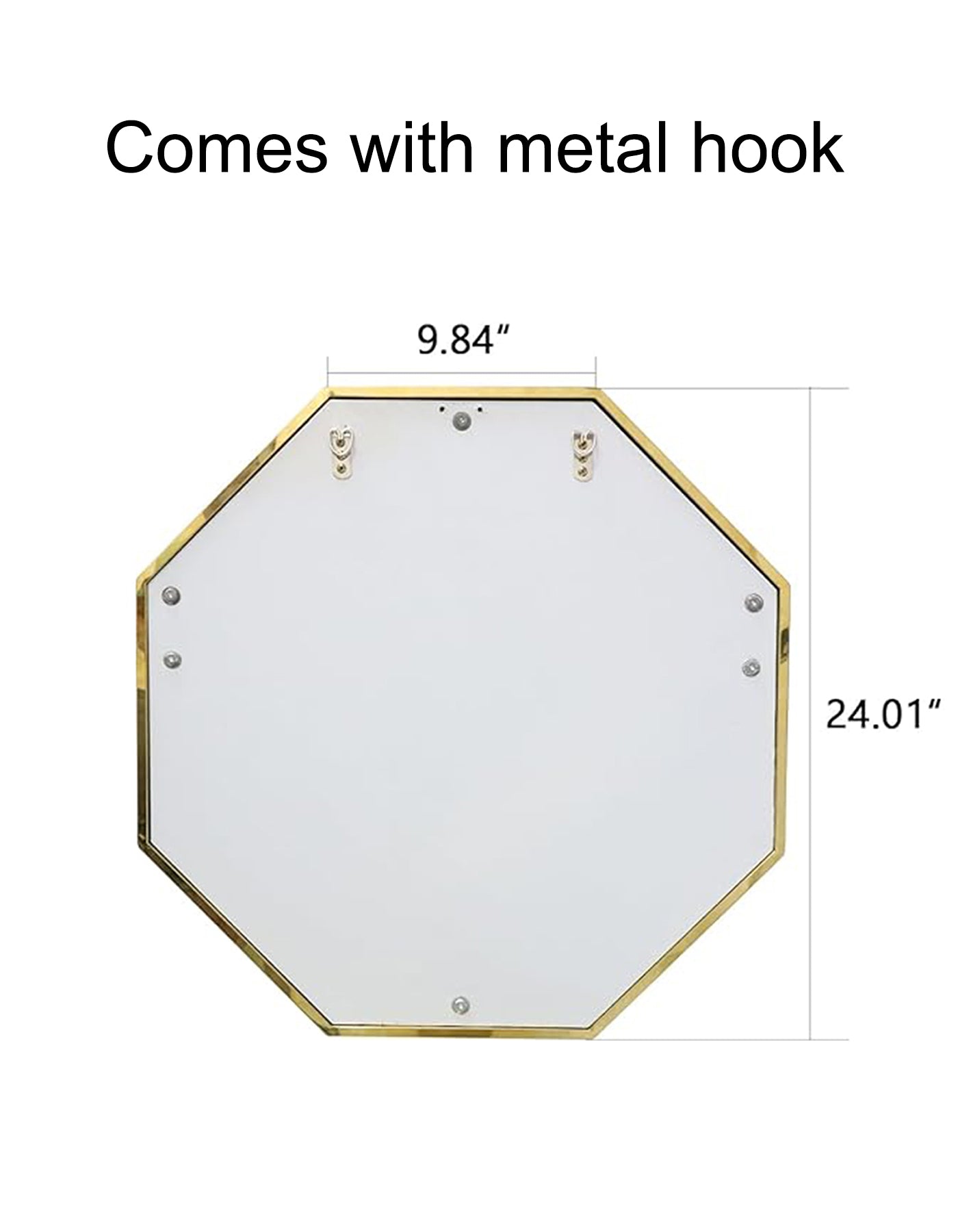 Gold 24" Octagon Geometric Mirror Wall | W101
