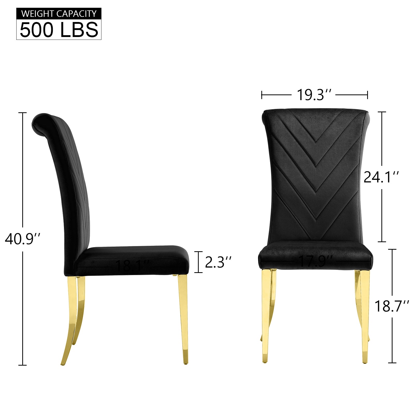 680-Set | AUZ Black and Gold Dining room Sets for 6