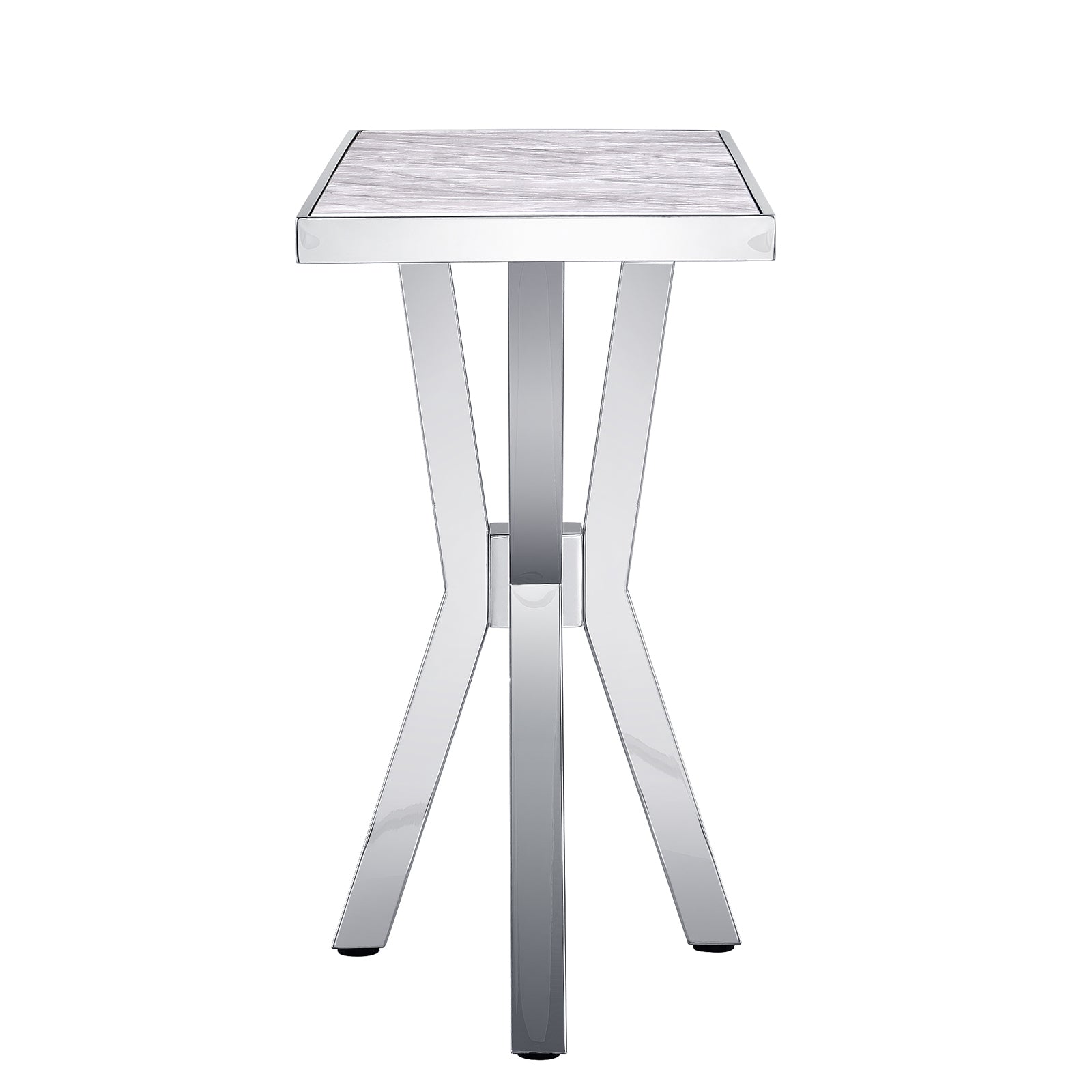 Silver Sofa Table with Metal Cross Legs | S517