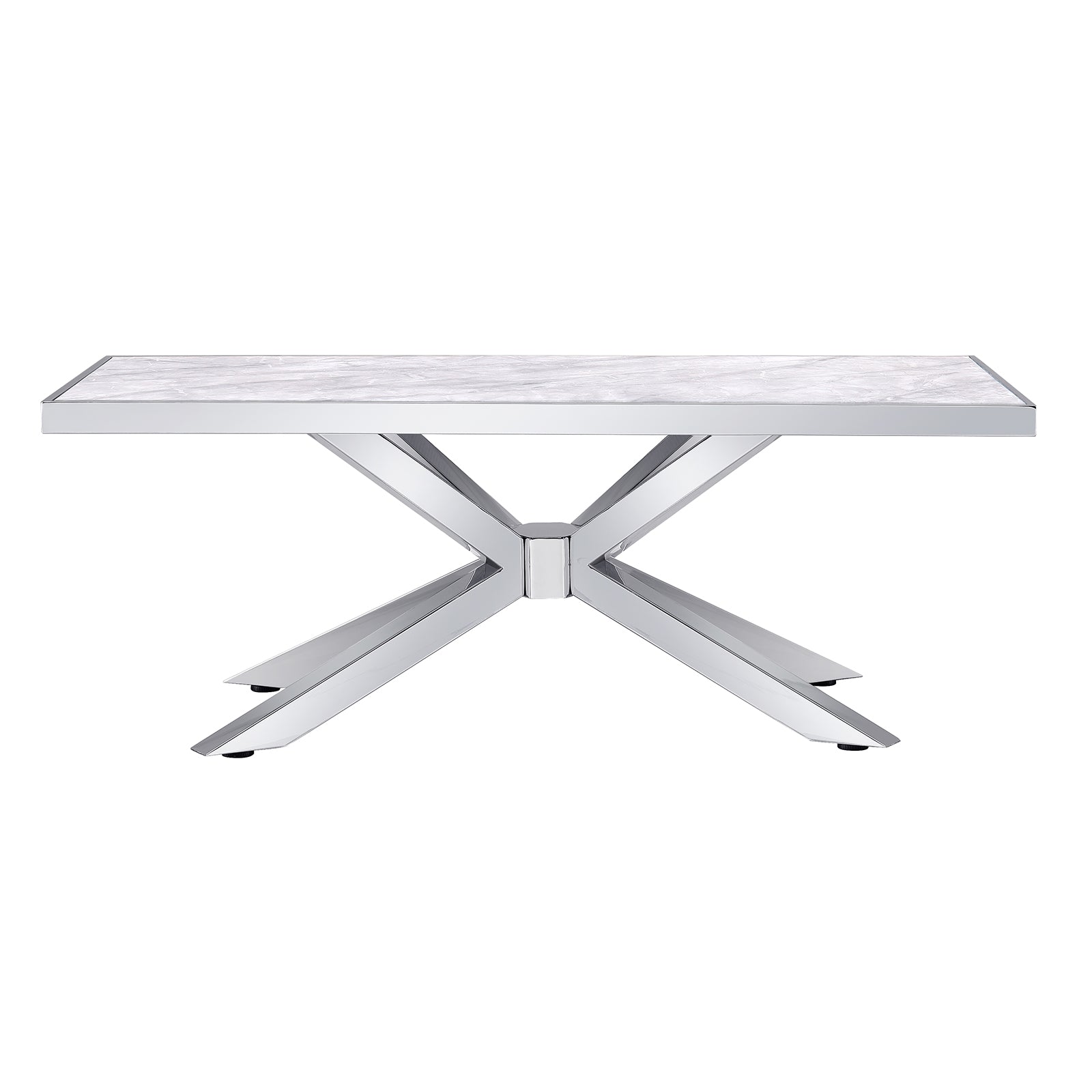Silver and Gray Living room table Set| Metal X Base | L216