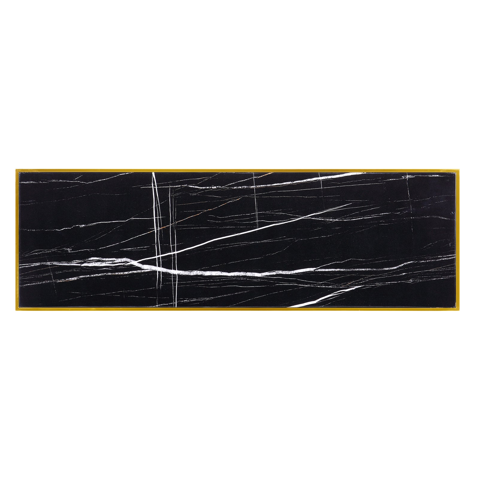 Black and Gold Living room table Set | Metal X Base | L215