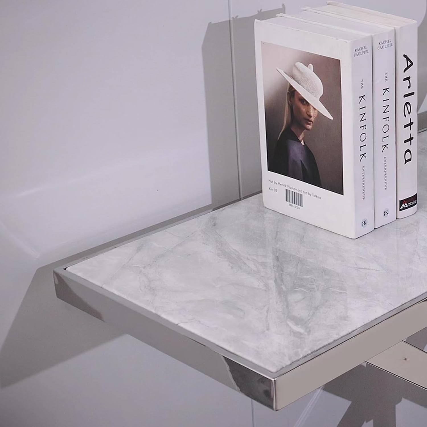 Silver Sofa Table with Metal Cross Legs | S517