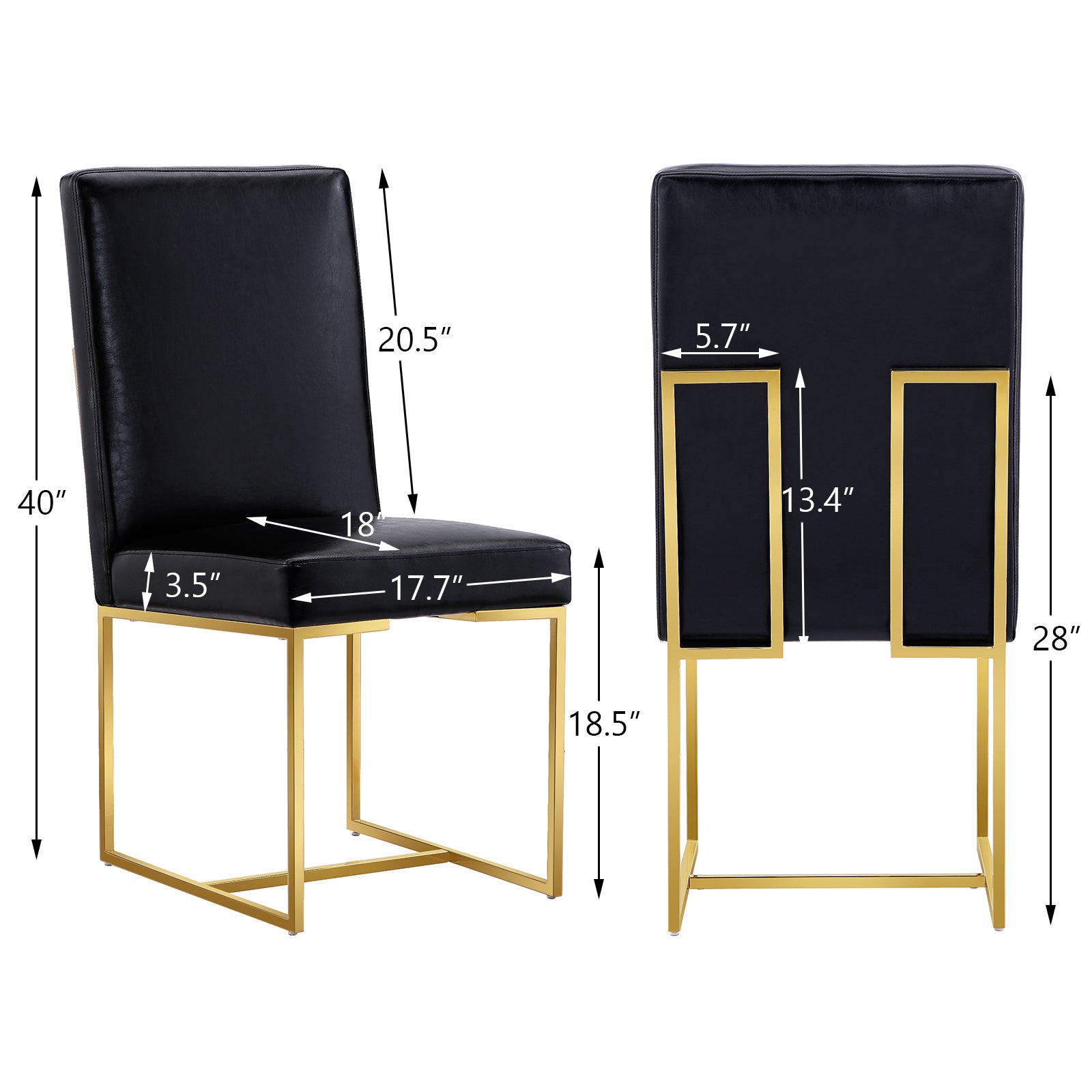 673-Set | AUZ Black and Gold Dining room Sets for 6