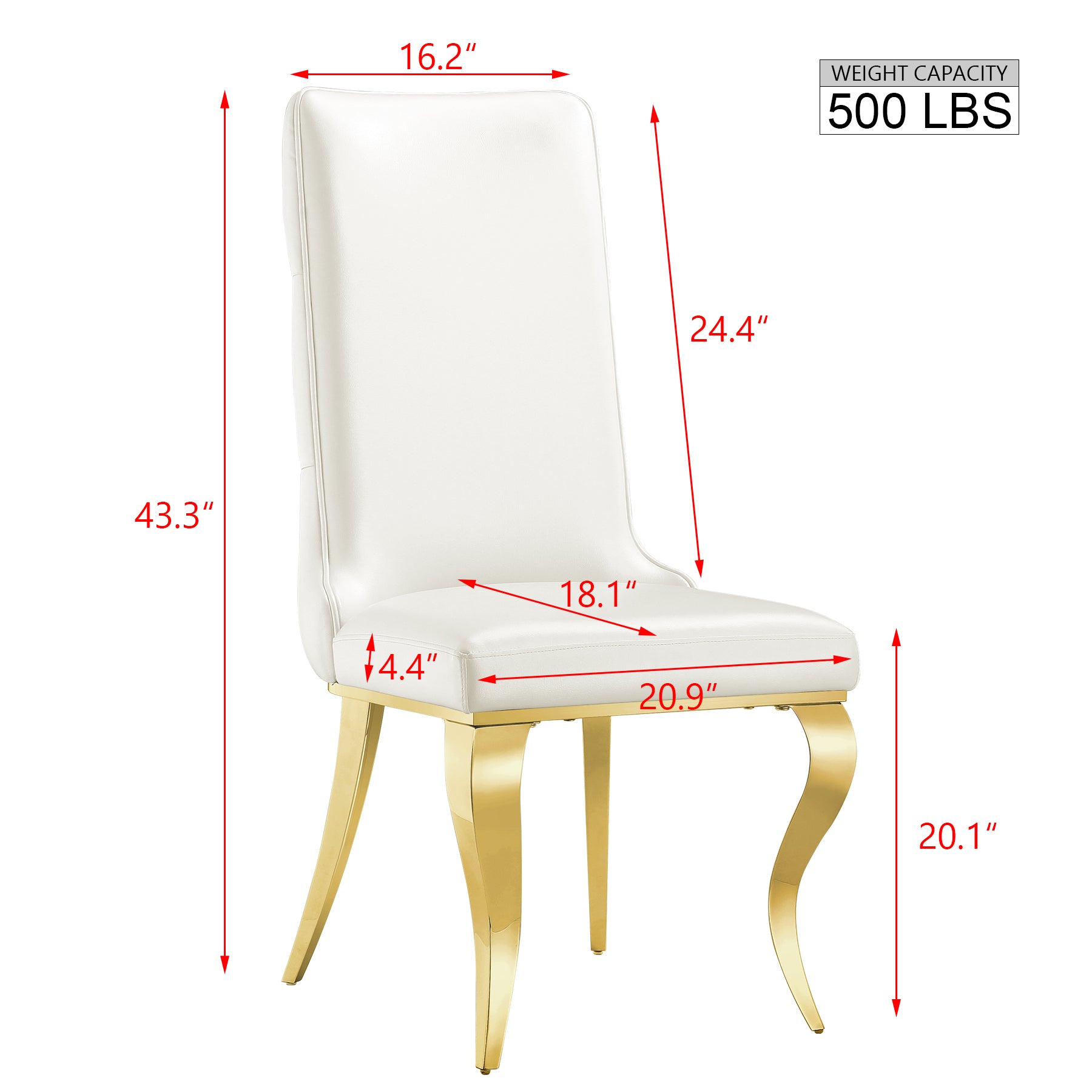 708 Set | AUZ White and Gold Dining room Sets for 6