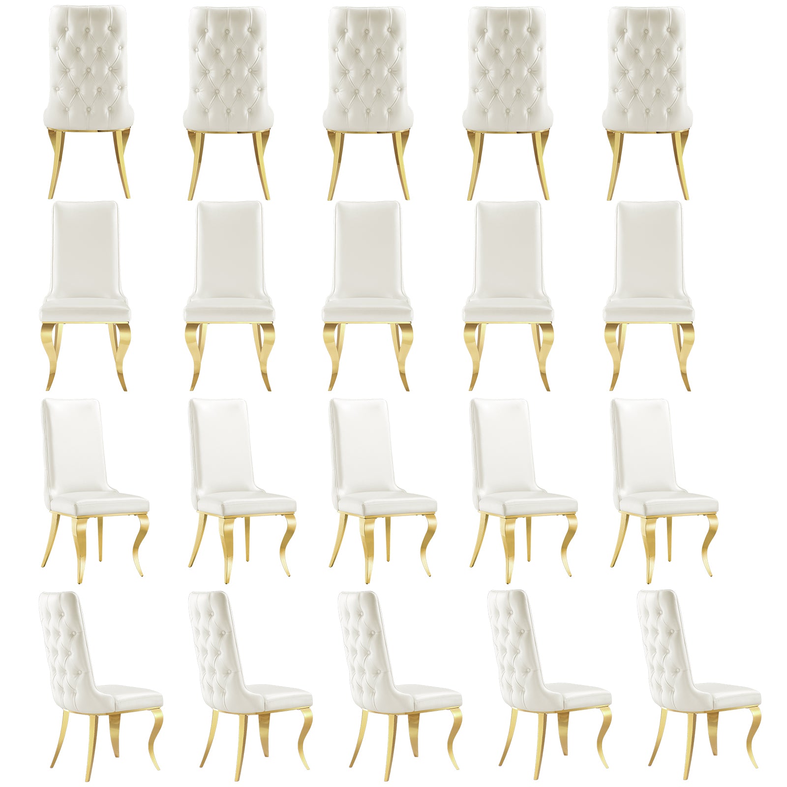 Wholesale White Leather dining chairs