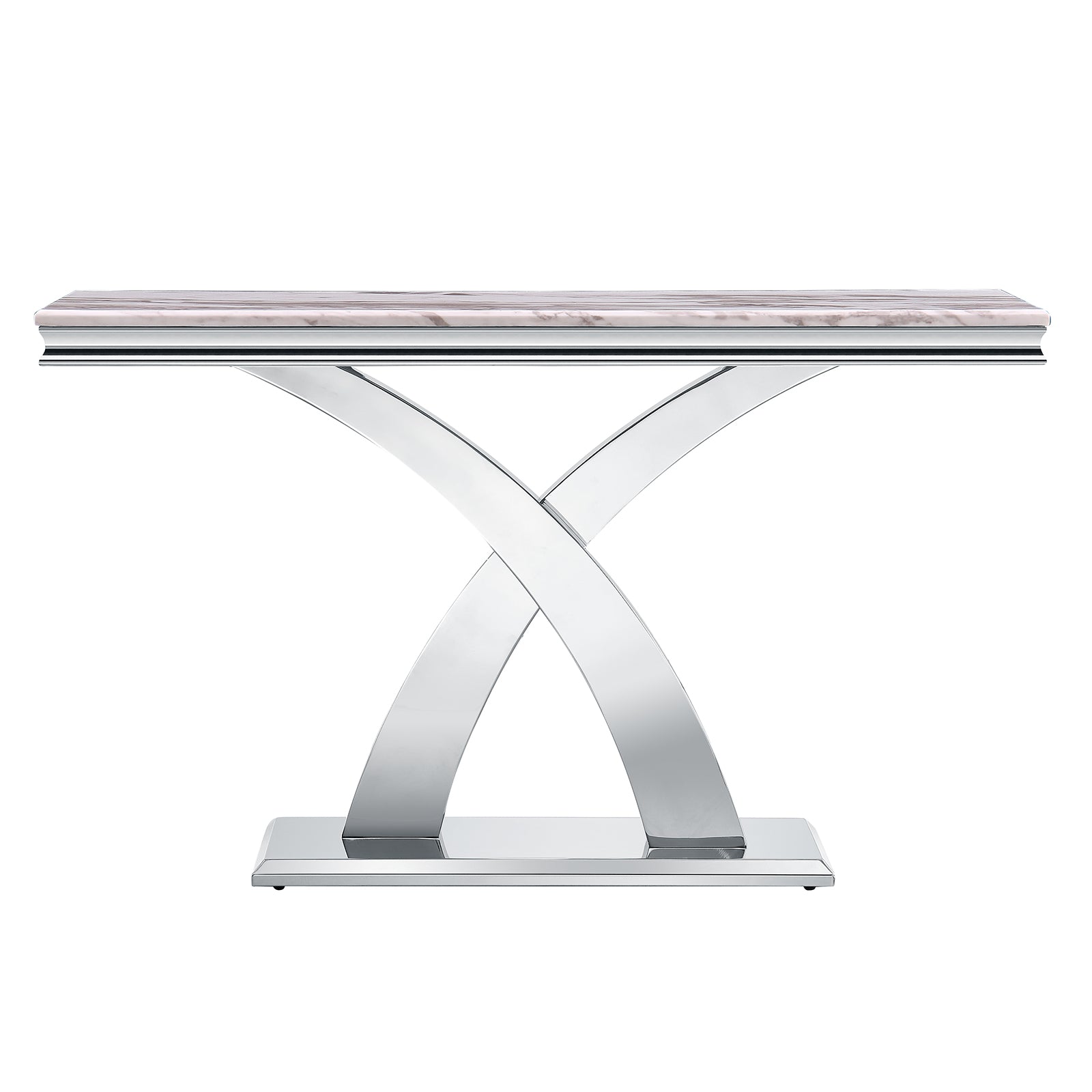 Silver Gray Living room table Set | Metal X Base | L214