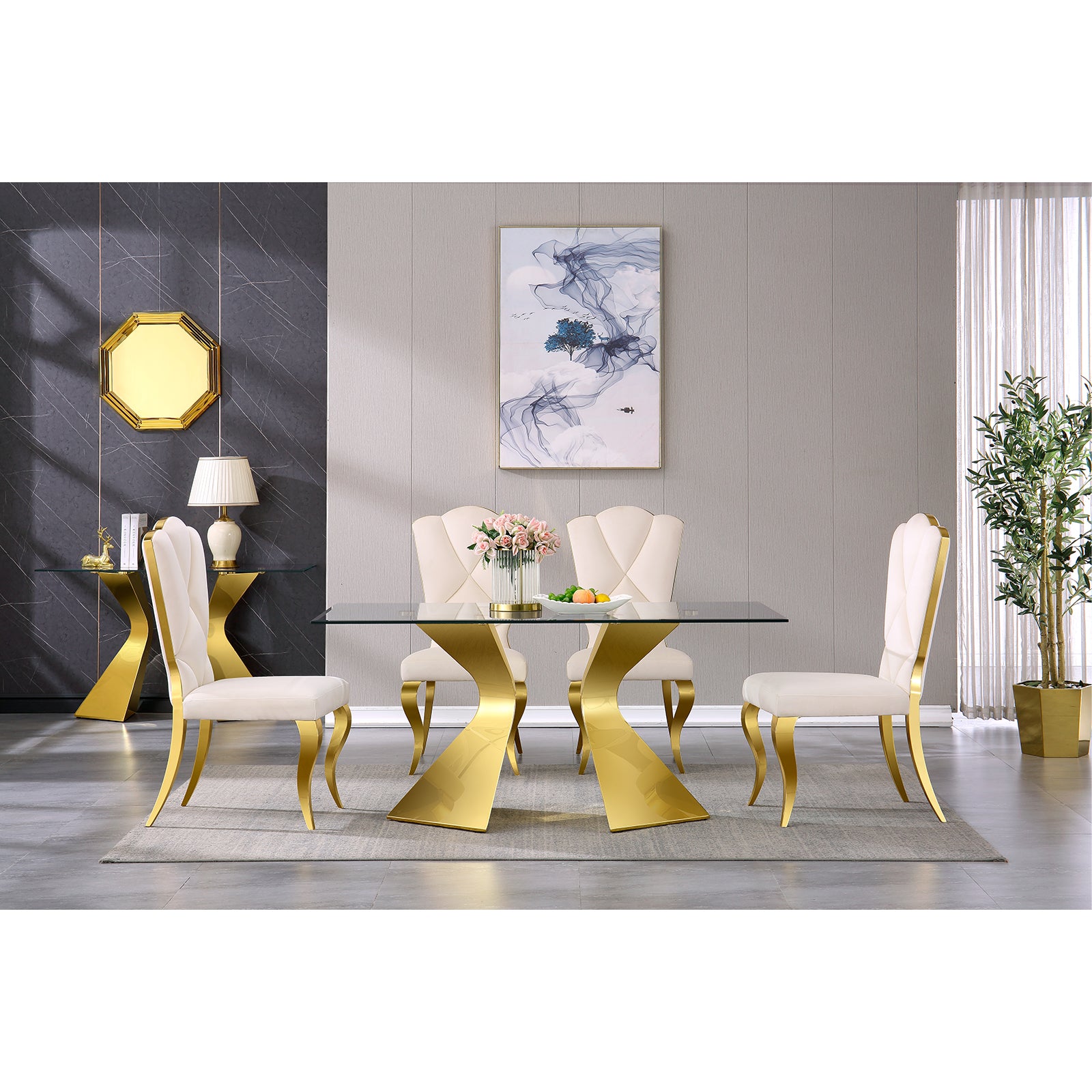 622-Set | AUZ Glass Dining room Sets for 6