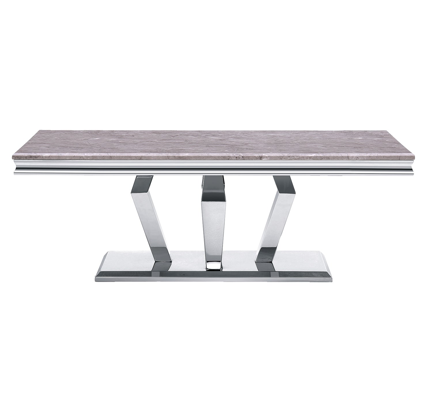 Silver Gray Living room table Set | Four Geometric legs  | L207