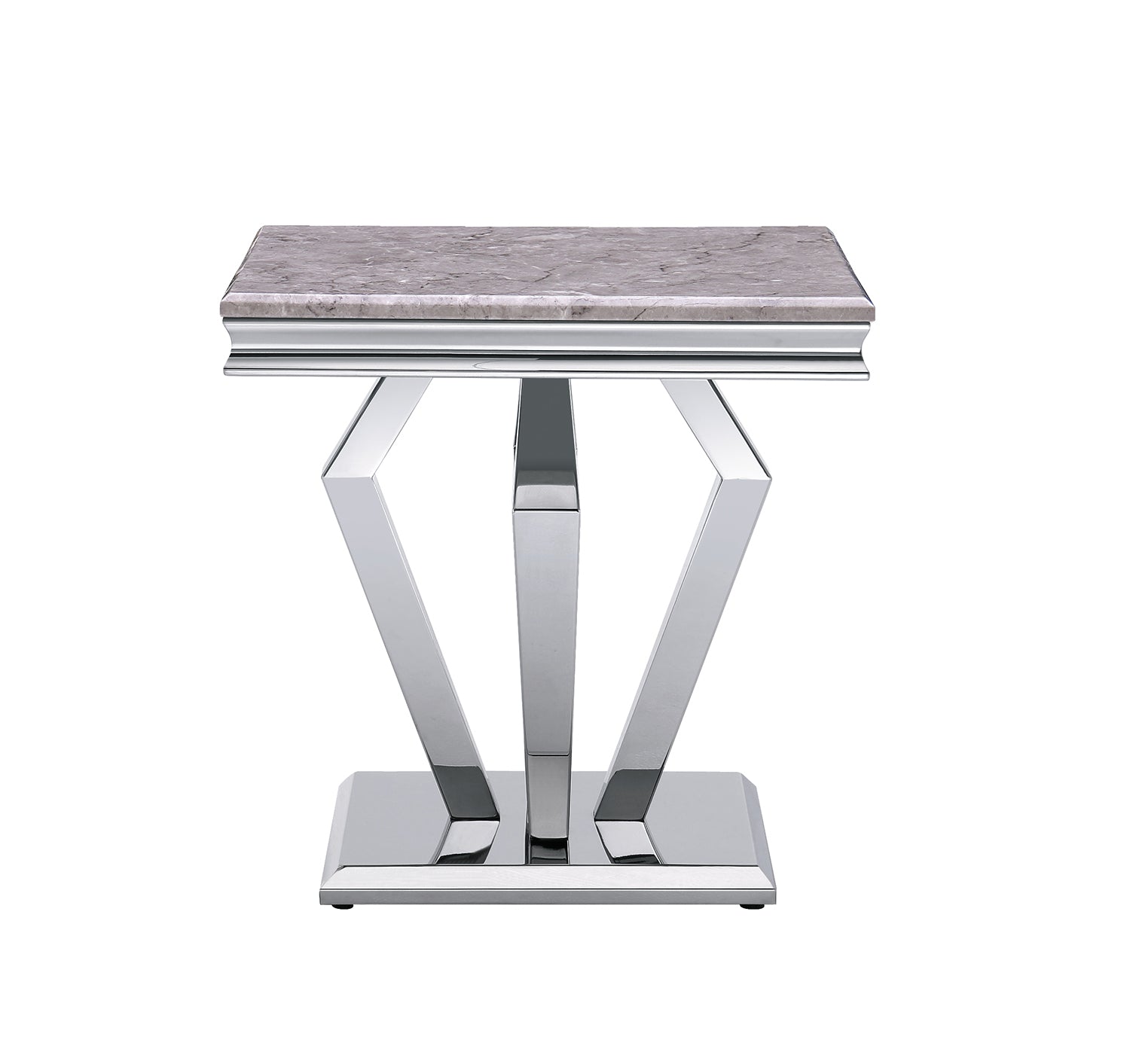 Silver Gray Living room table Set | Four Geometric legs  | L207