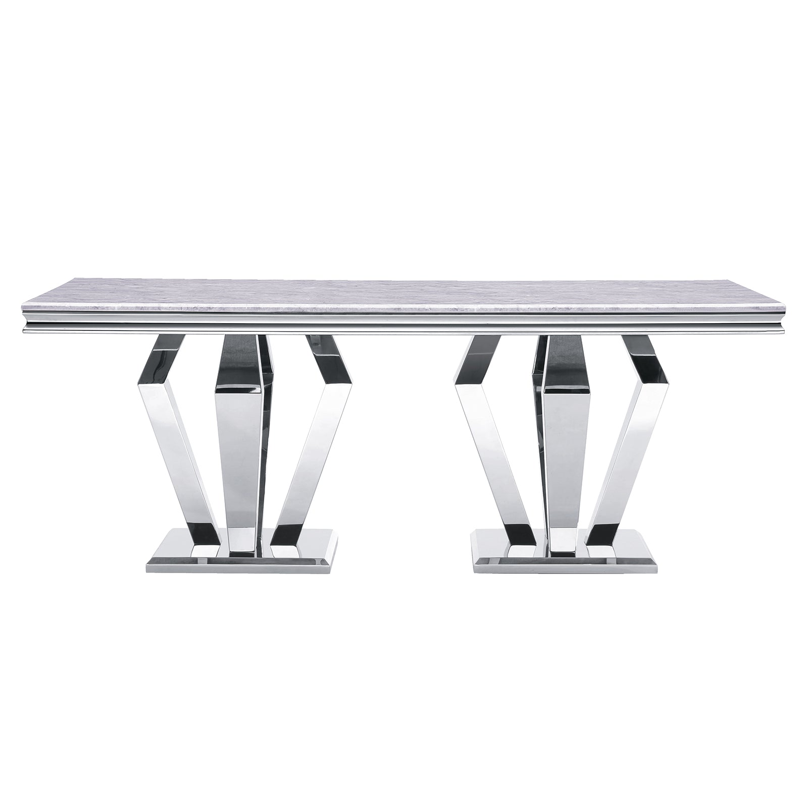 615-Set | AUZ White and Silver Dining room Sets for 6