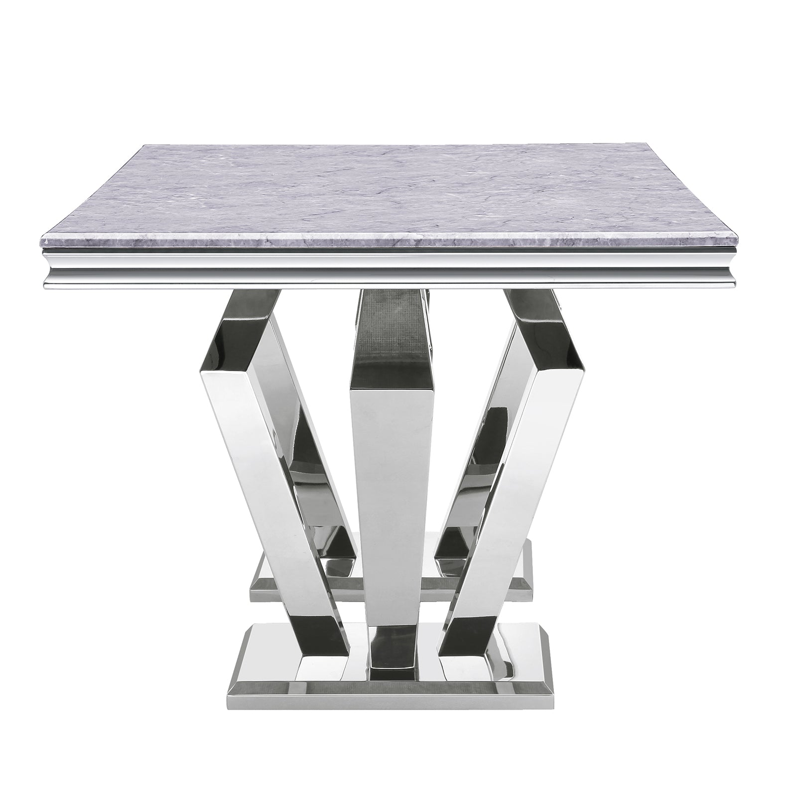 603-Set | AUZ White and Silver Dining room Sets for 6