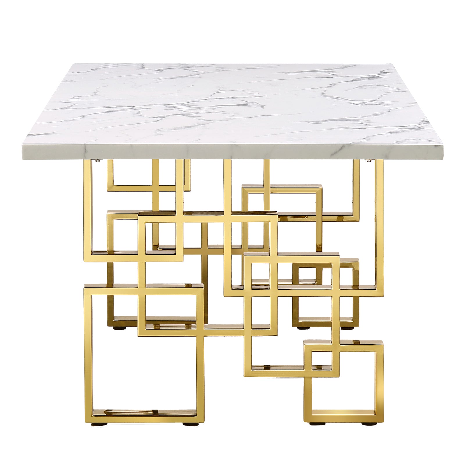 696 Set | AUZ White and gold Dining room Sets for 6