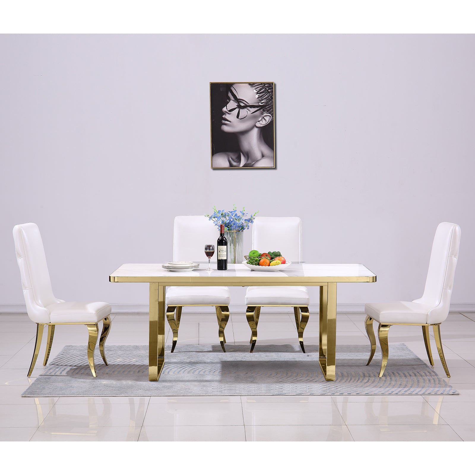Wholesale White Leather dining chairs