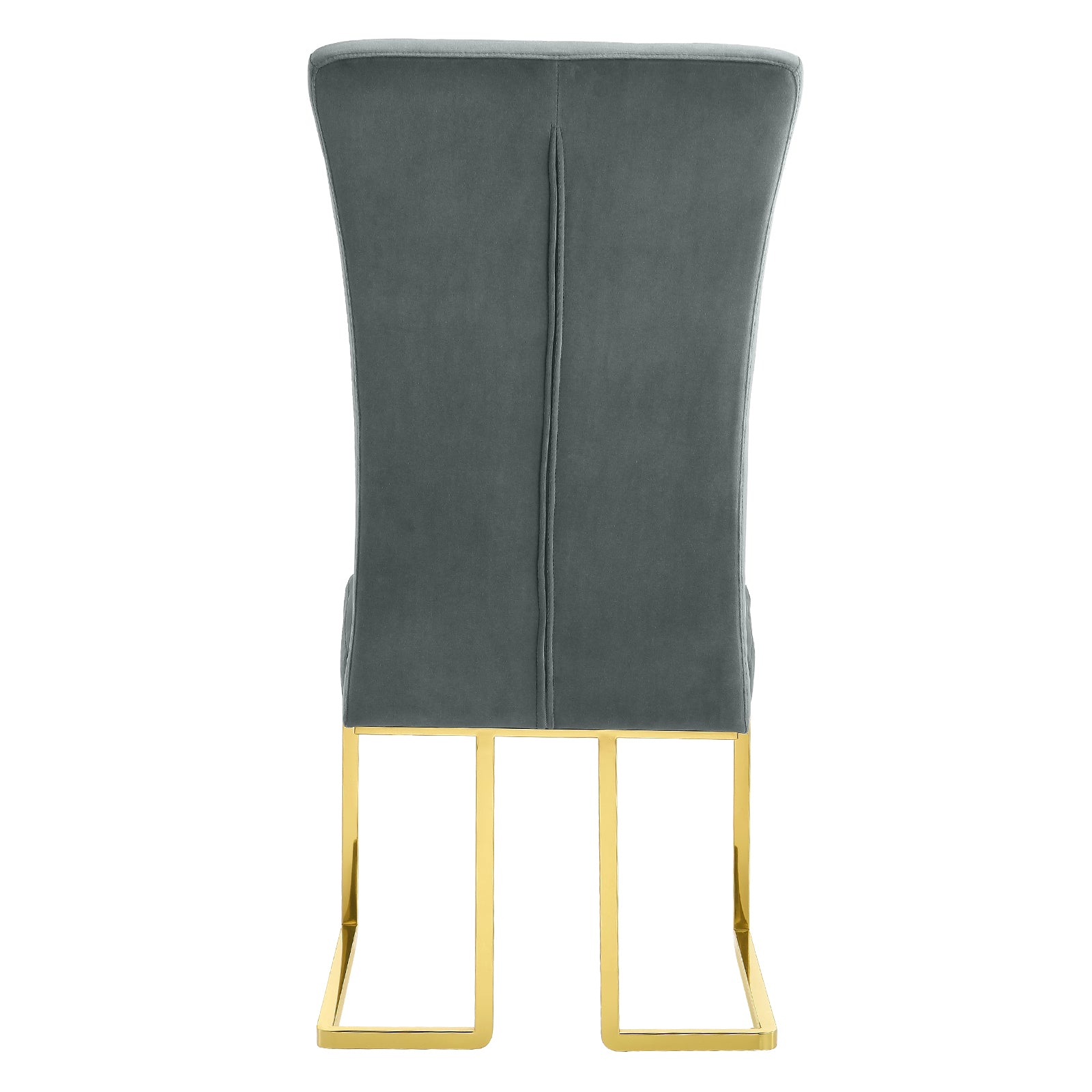 Gray Velvet dining chairs | Metal Sled Base| C119