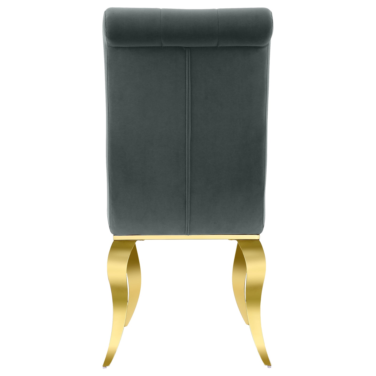 Gray Velvet dining Chairs| Button Tufted Crystal Back | C132