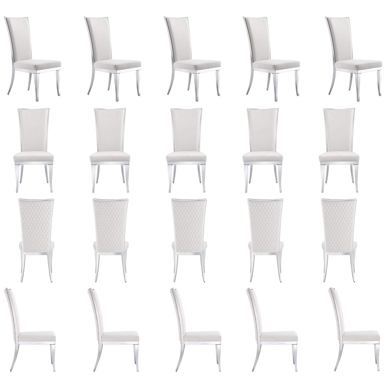 Wholesale White leather Dining Chairs