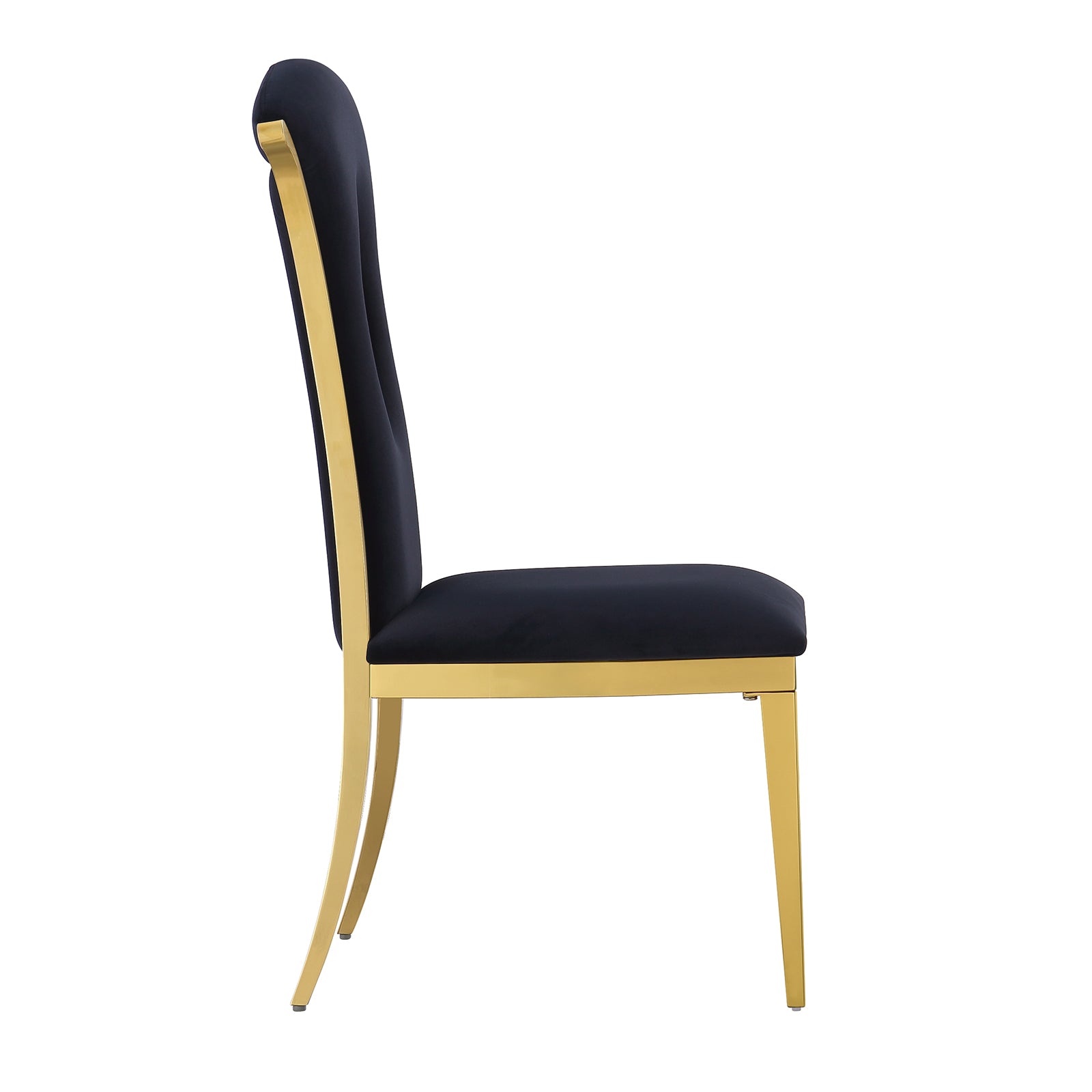 Black Gold dining chairs | High Back | Gold metal legs | C174