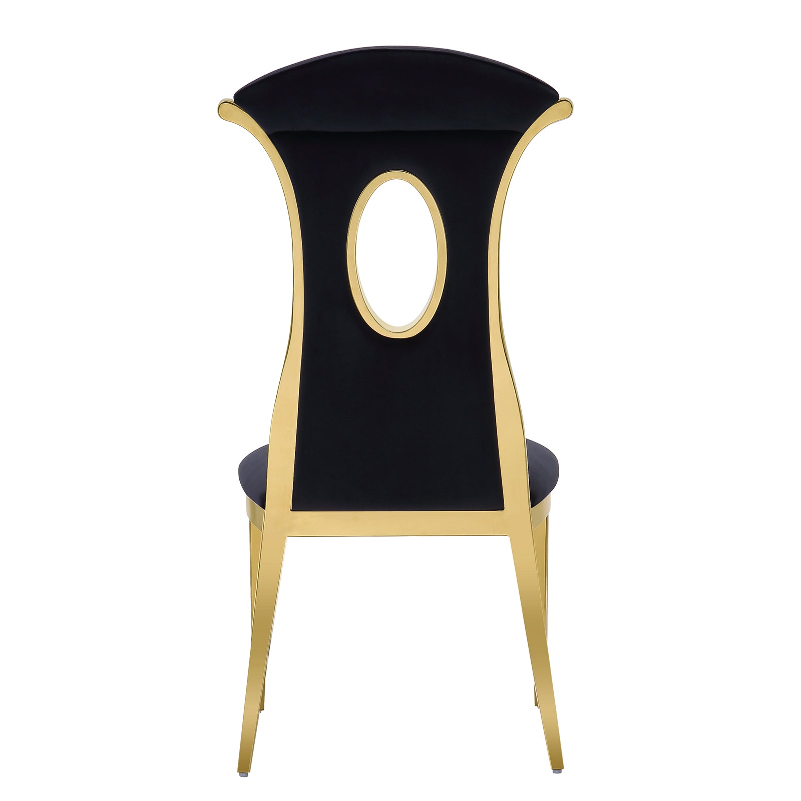 Black Gold dining chairs | High Back | Gold metal legs | C174