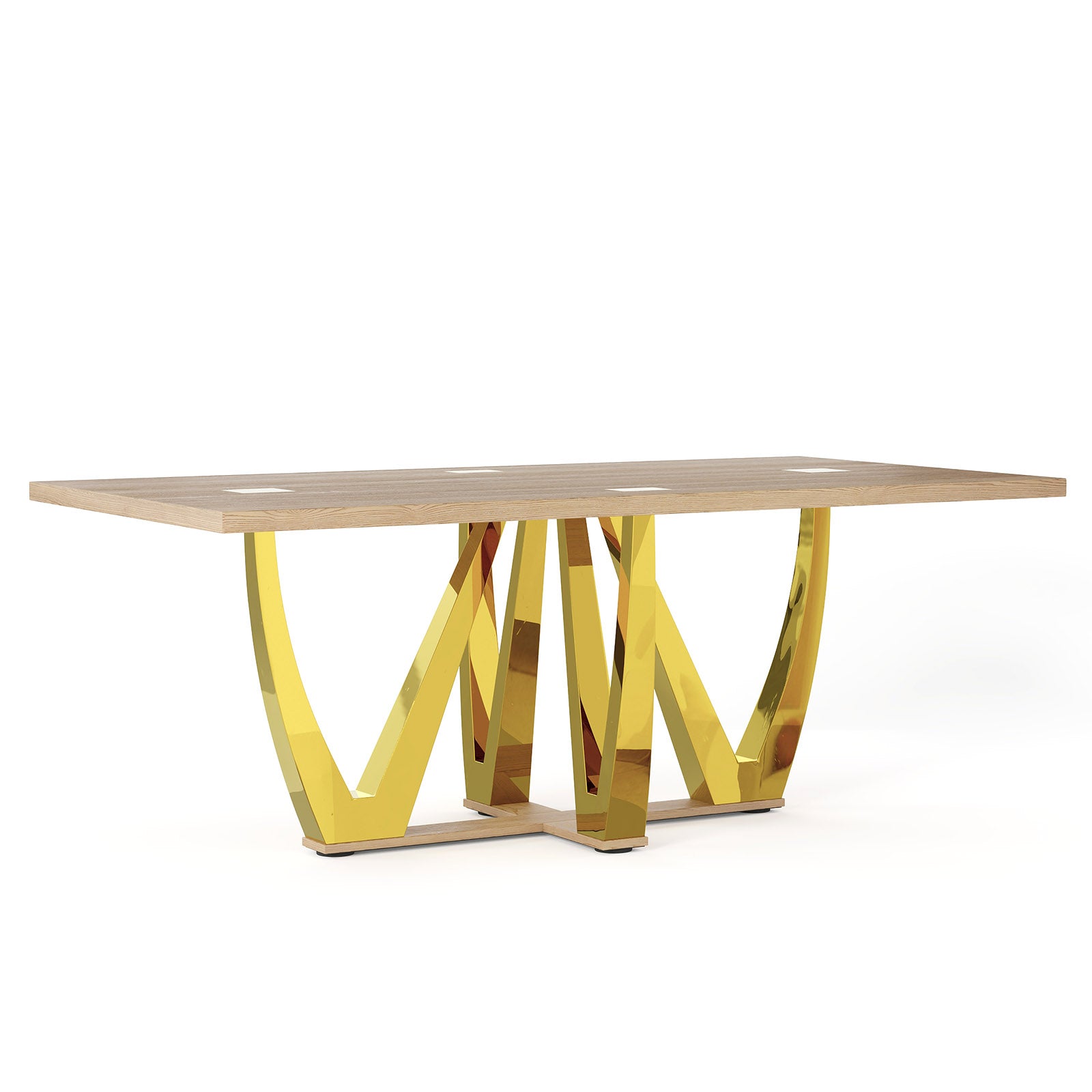 78" Solid Wood Dining Table | Crown Molding Dining Room Table | Suitable for 6-8 People | T249