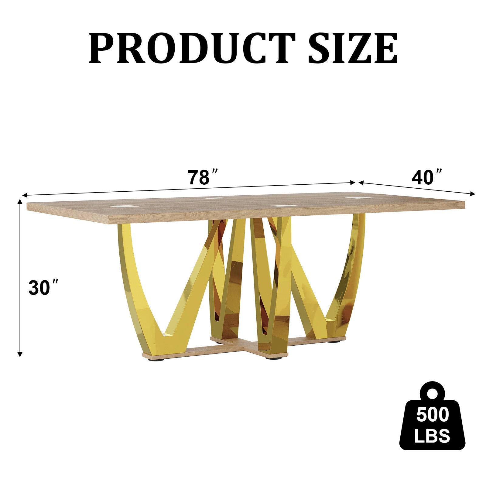 78" Solid Wood Dining Table | Crown Molding Dining Room Table | Suitable for 6-8 People | T249