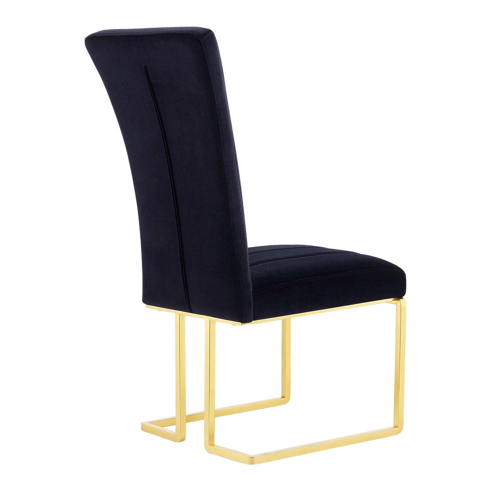 Black Velvet dining chairs | Metal Sled Base| C120