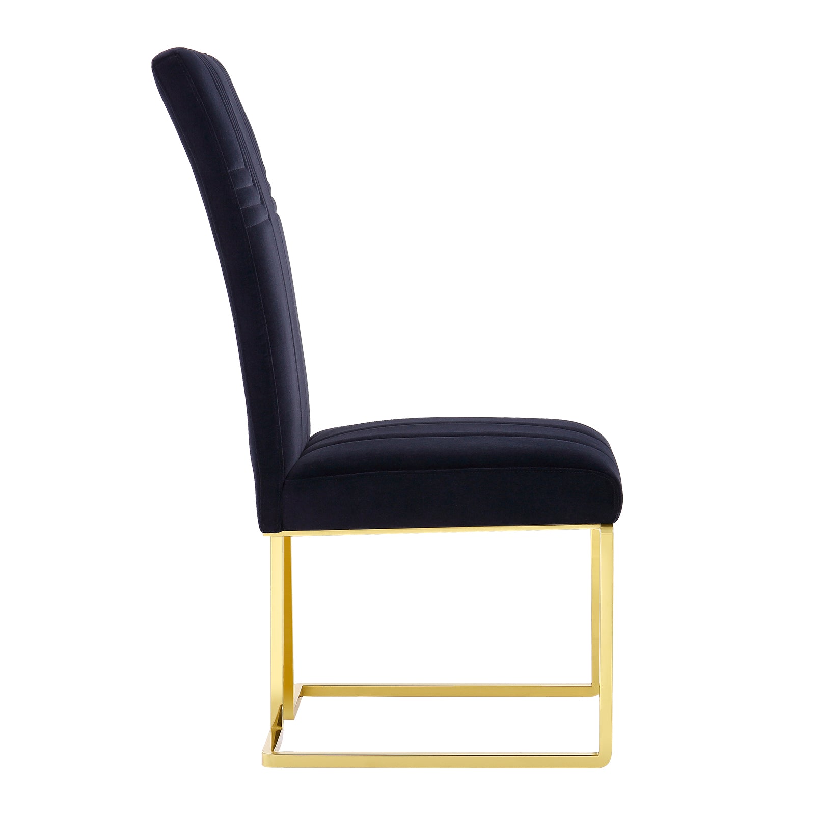 Black Velvet dining chairs | Metal Sled Base| C120